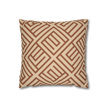 Brown Geometric Pillow Cover