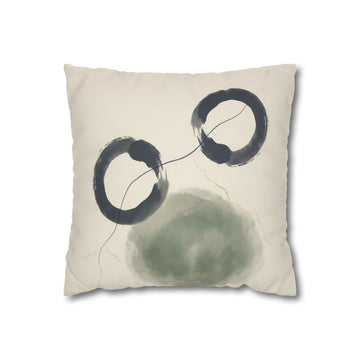 Zen Enso Circles Throw Pillow