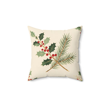 Holly Berry Throw Pillow