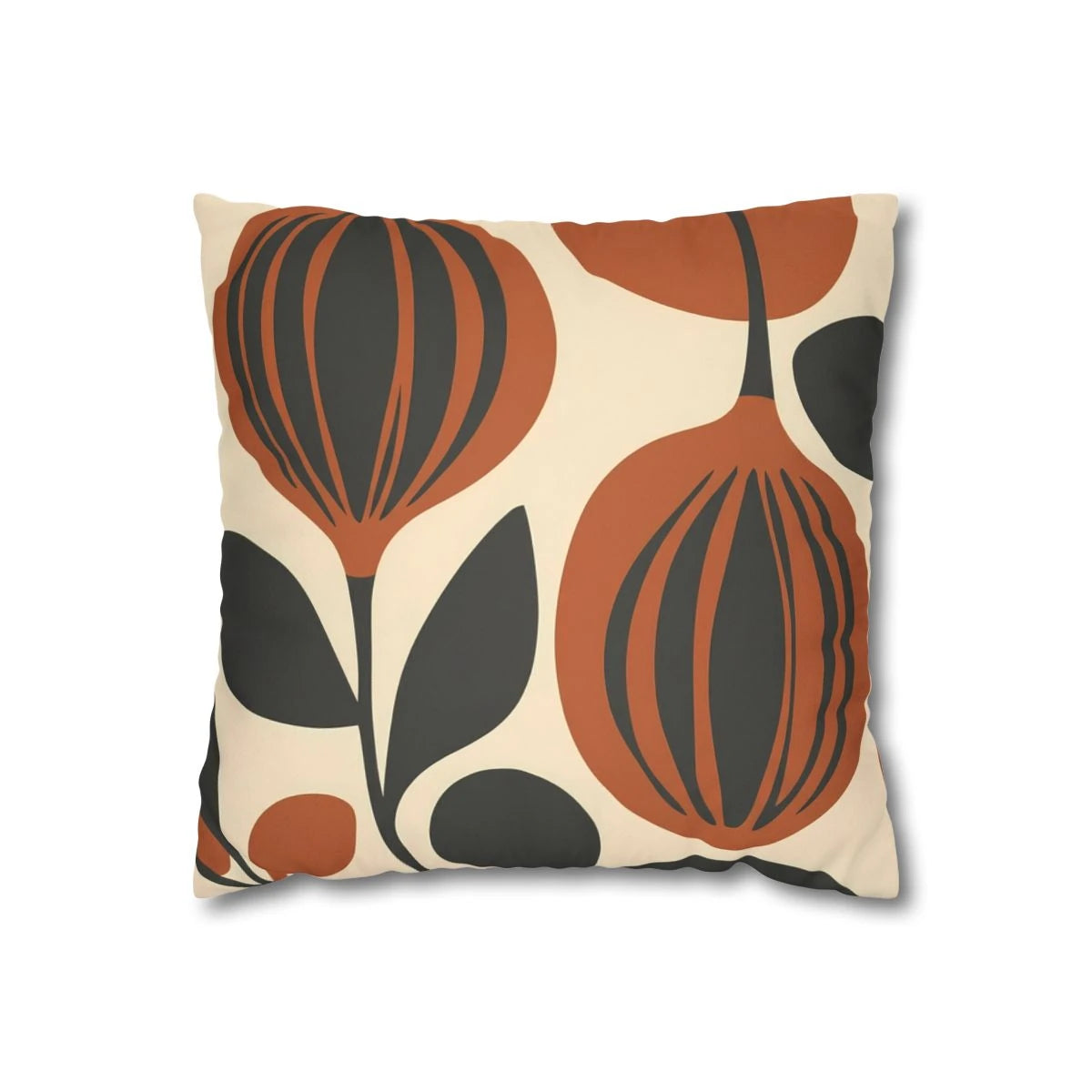 Terracotta Mid Century Modern Cushion with Insert