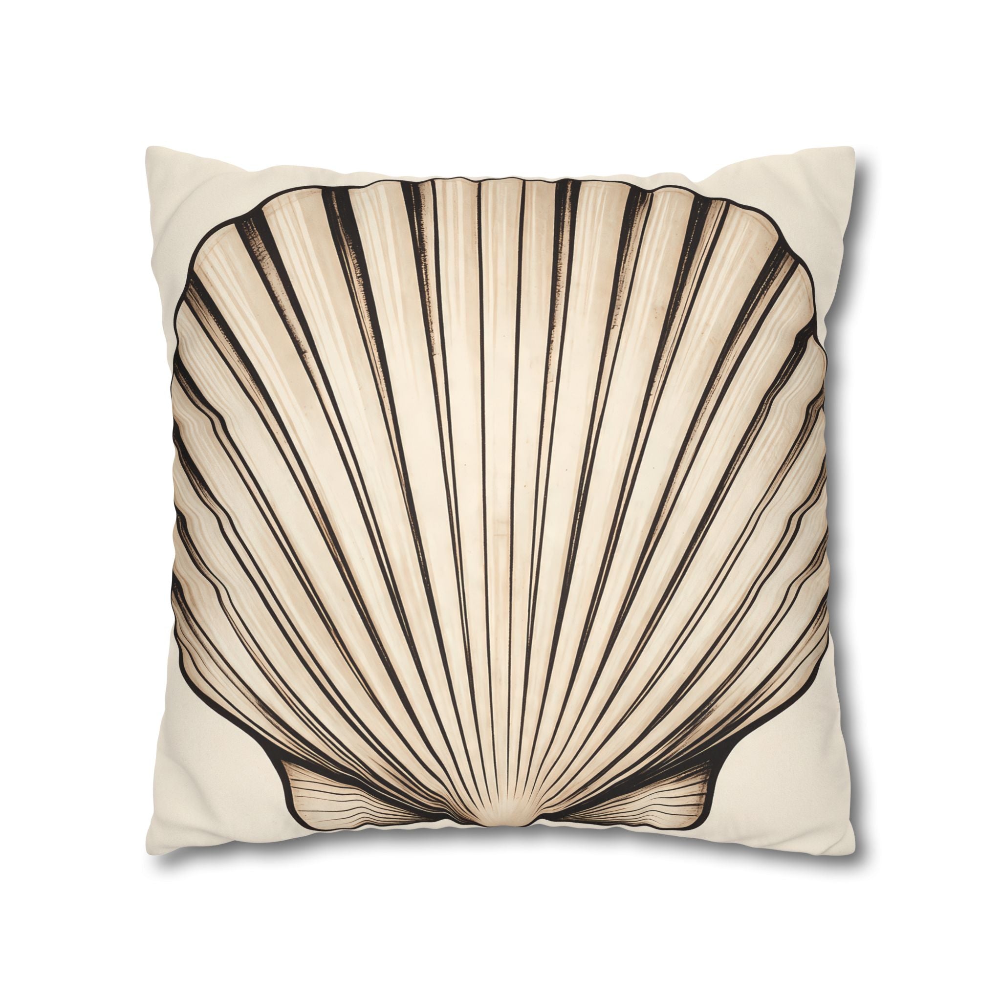 Sand Scallop Shell Cushion Cover