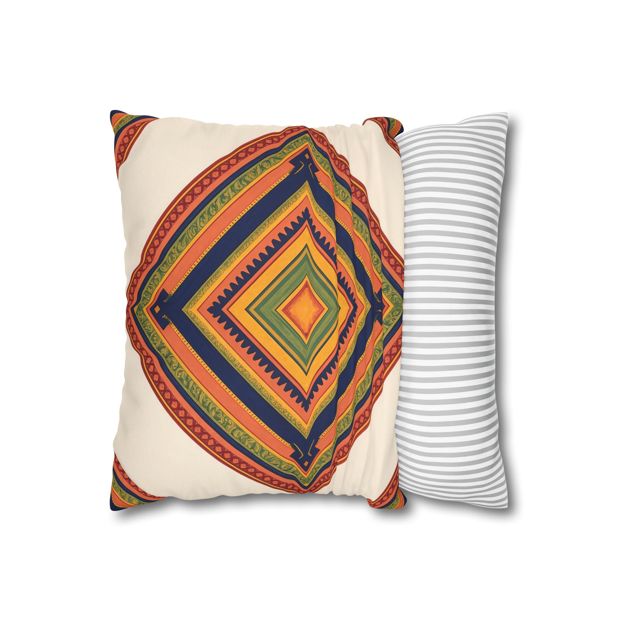 Global Folk Geometric Cushion