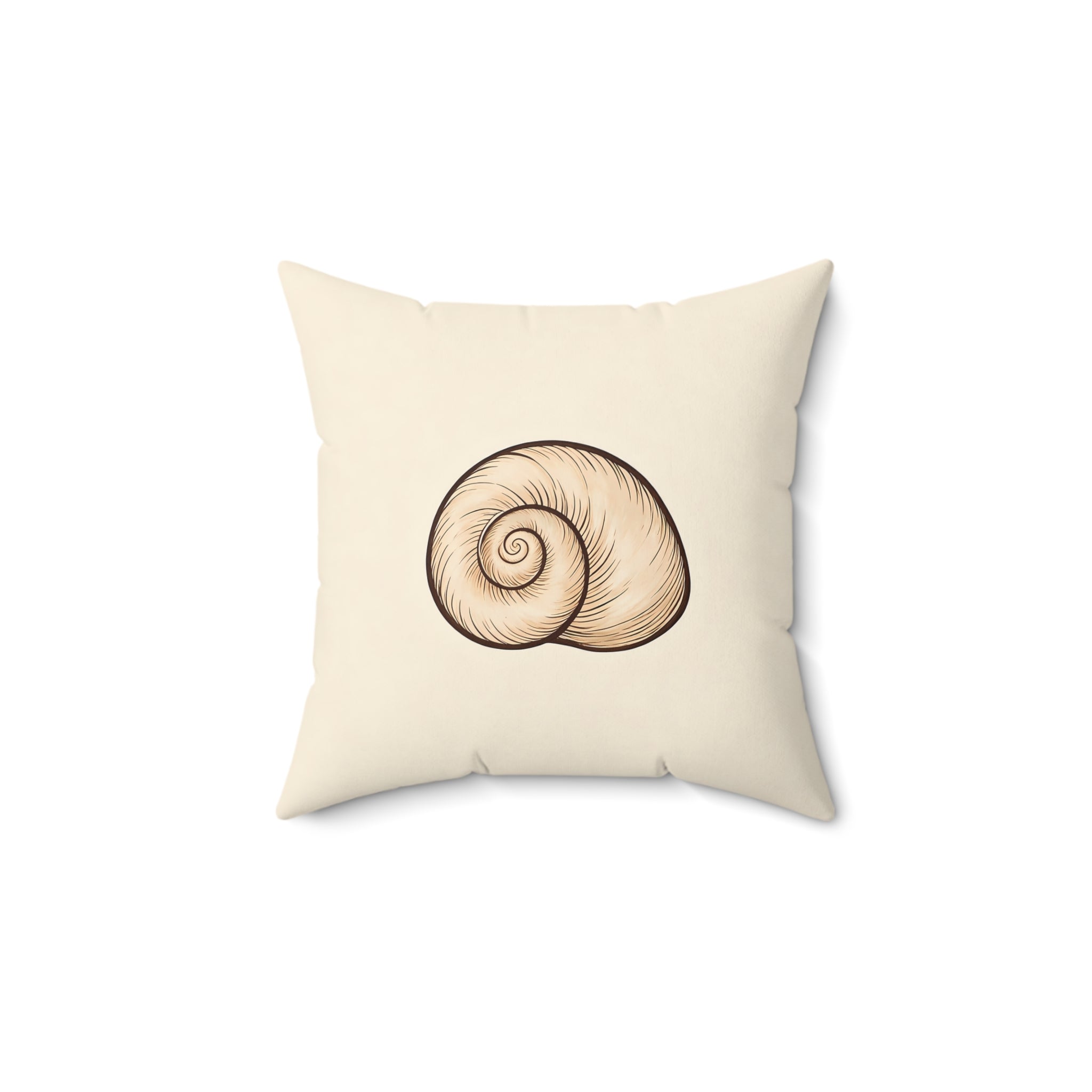 Nautical Snail Shell Throw Pillow