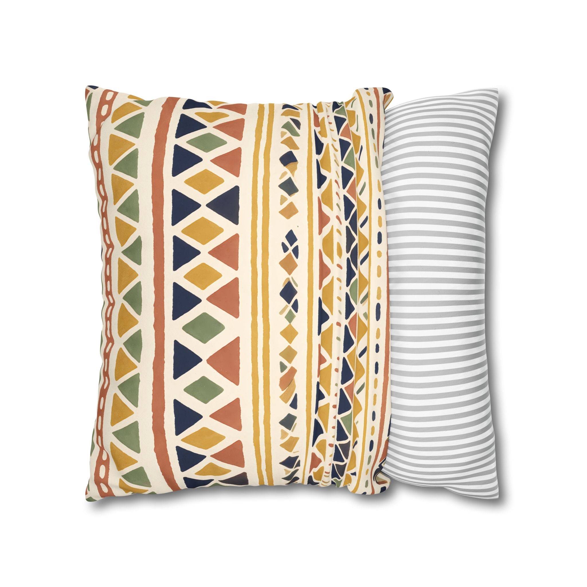 Ochre Mudcloth Pattern Cushion Cover