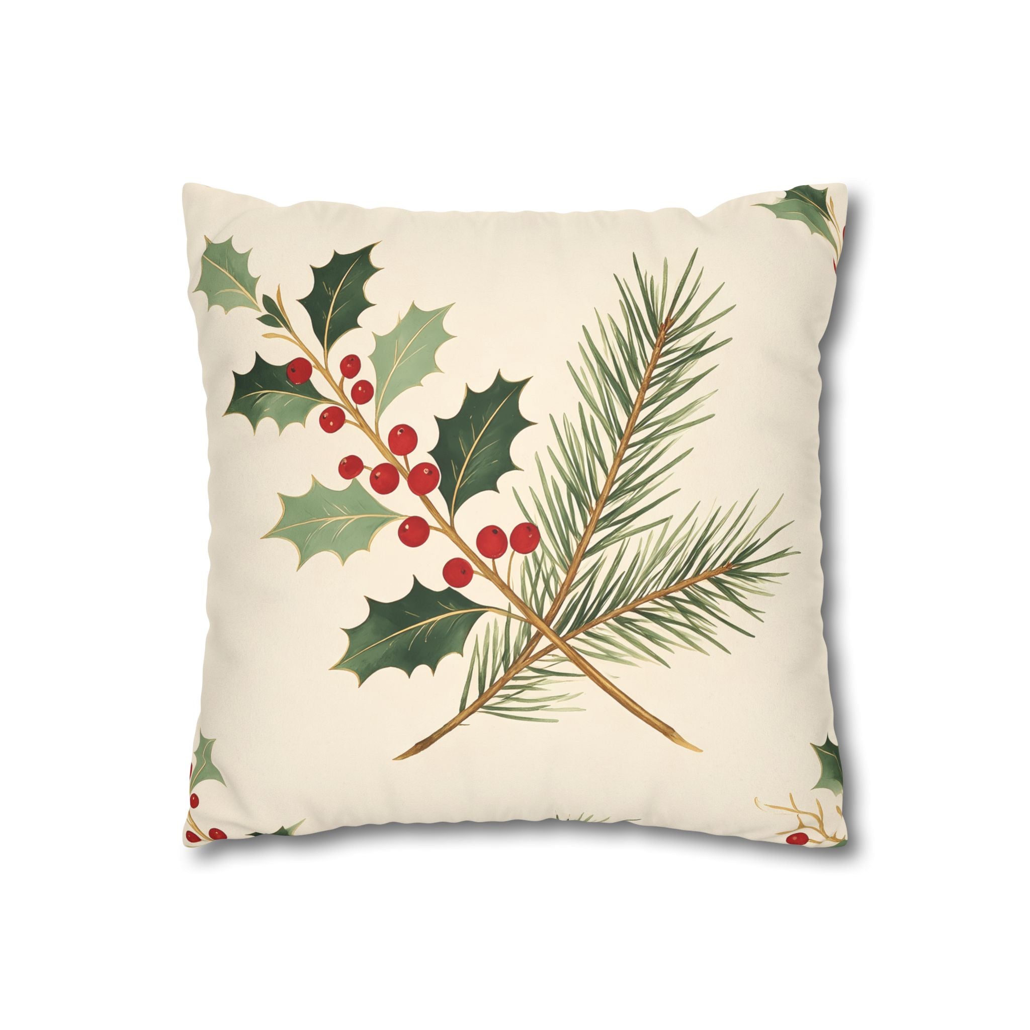 Holly Berry Cushion Cover
