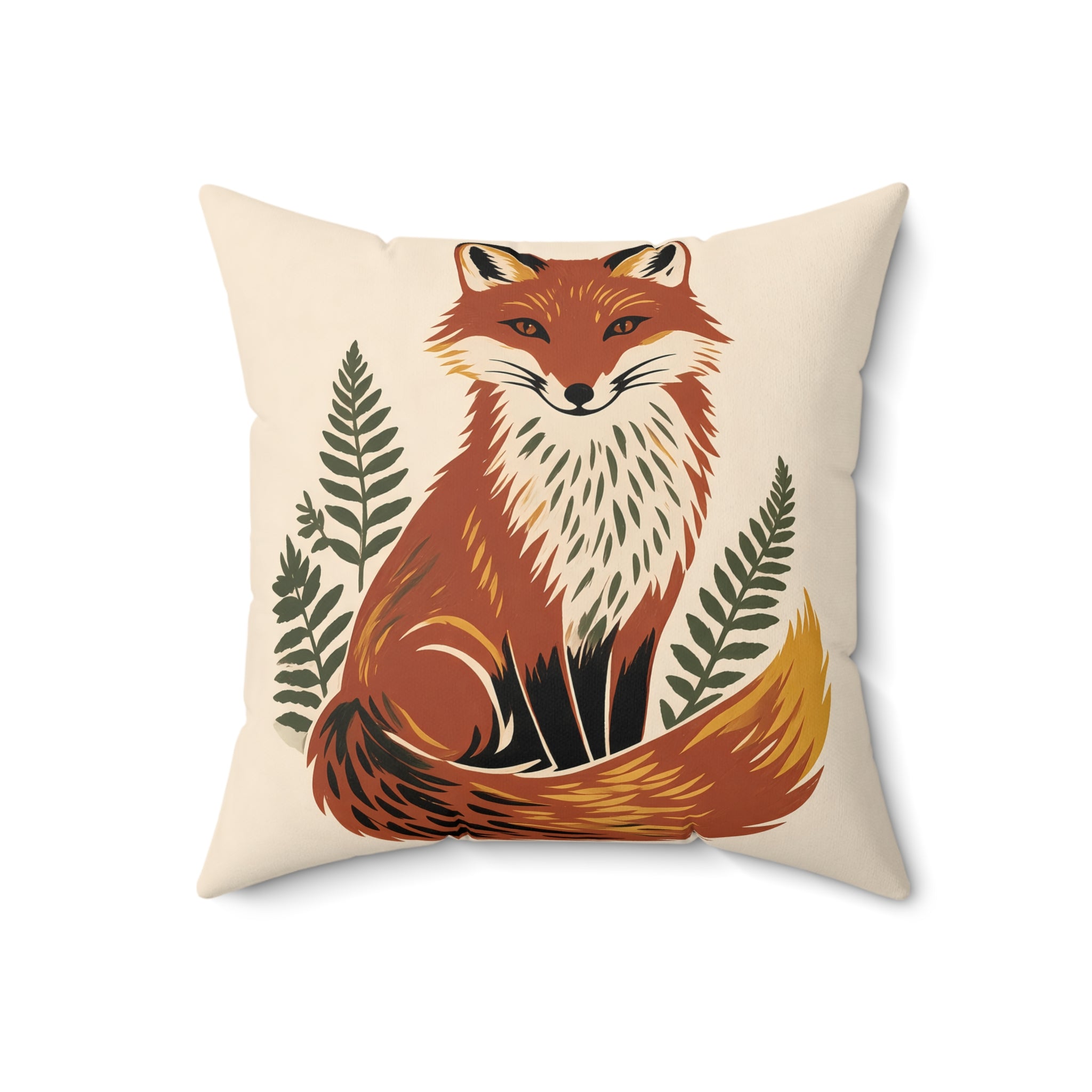 Fox Throw Pillow with Insert