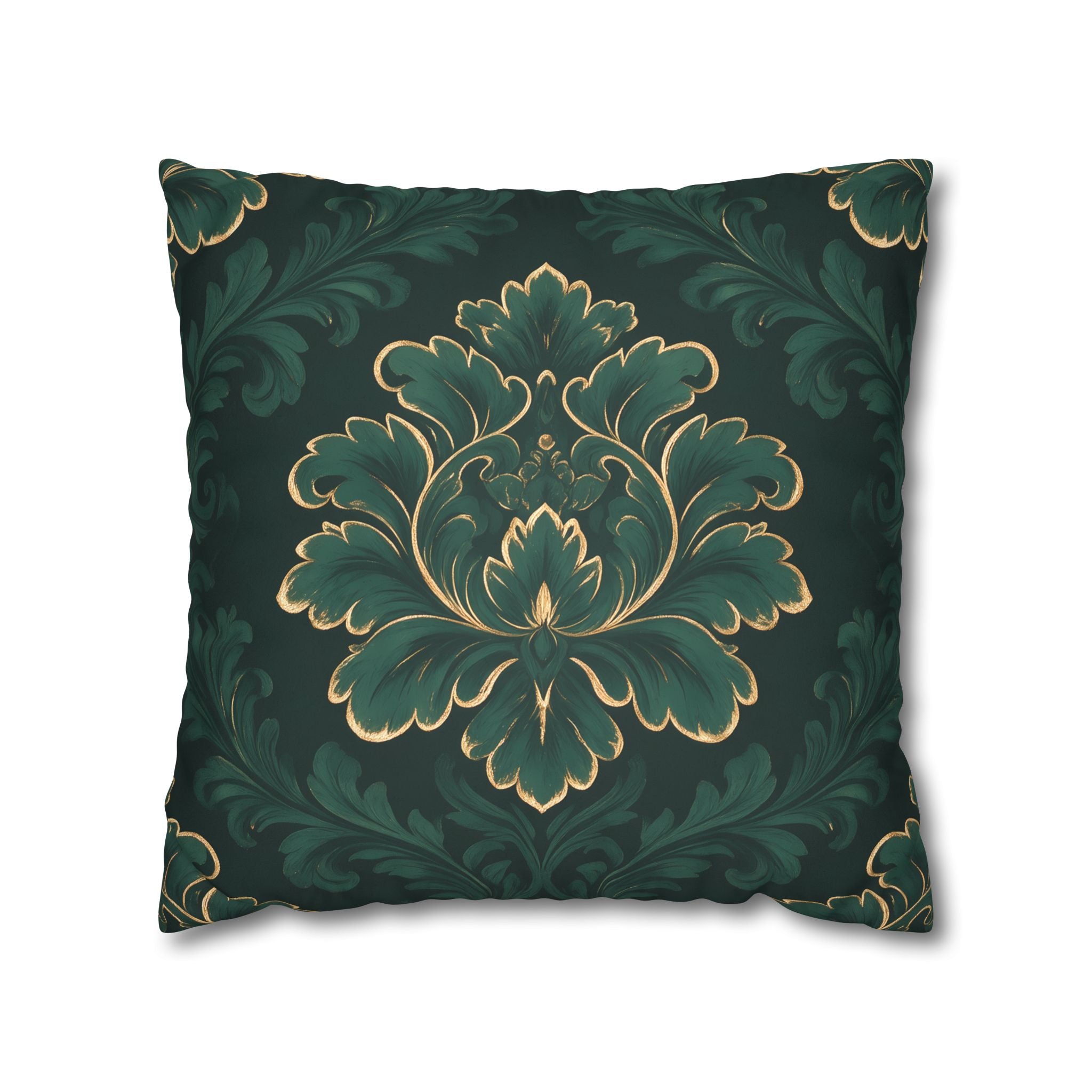 Emerald Damask Pillow Case