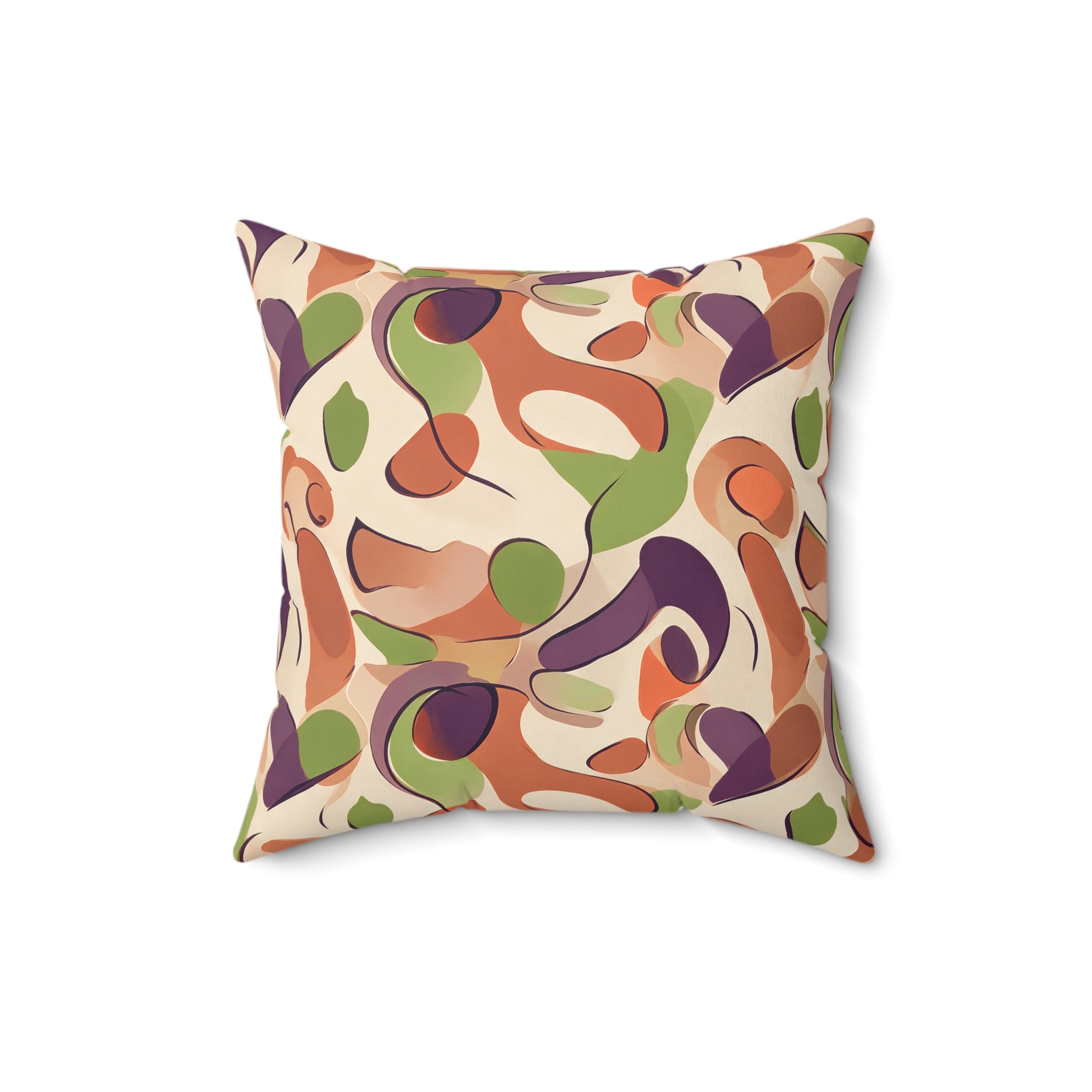 Vibrant Organic Shape Pillow with Insert