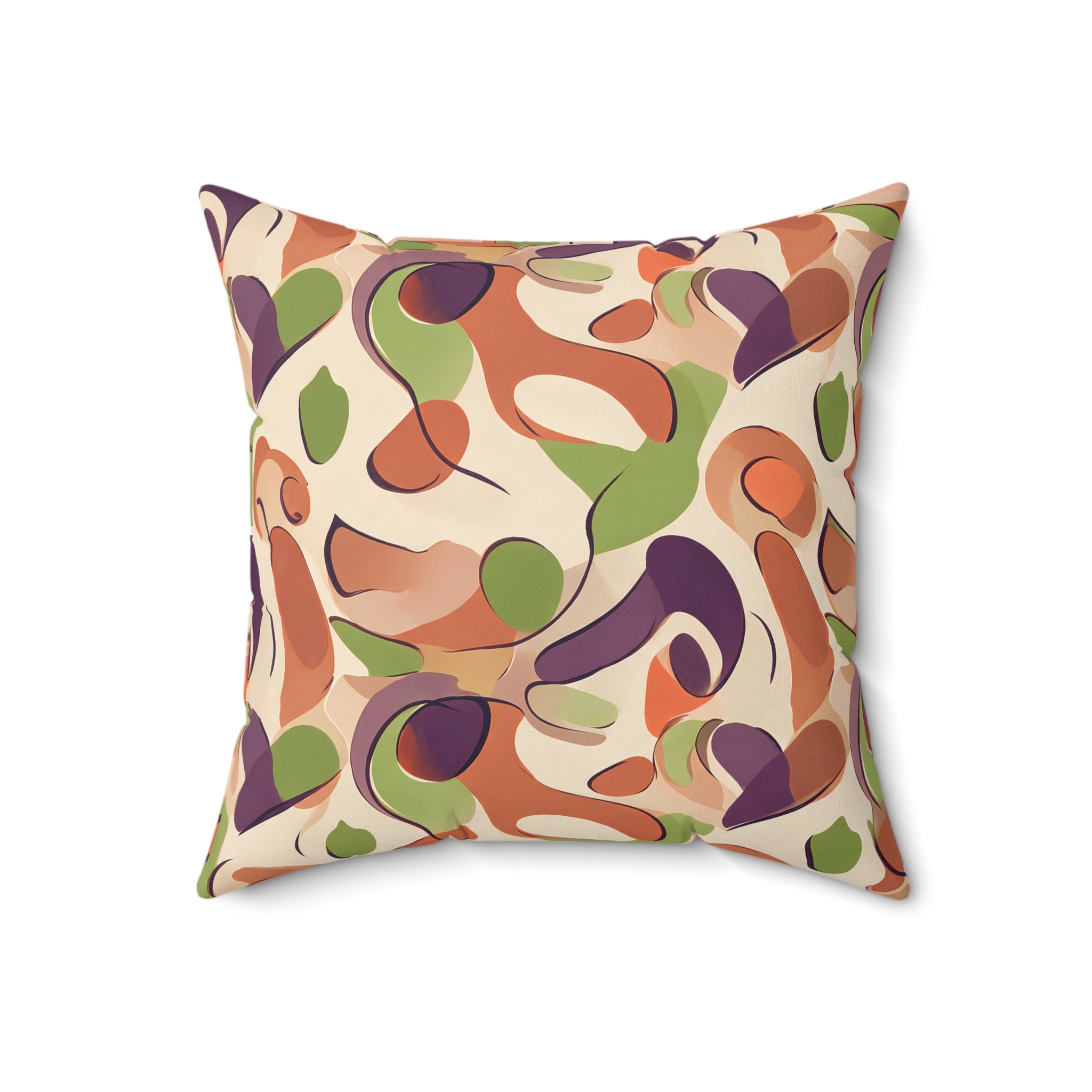 Vibrant Organic Shape Pillow with Insert