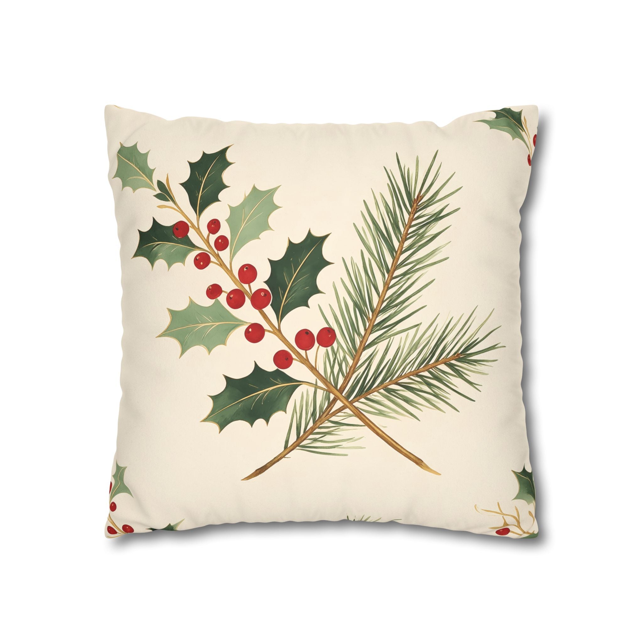 Holly Berry Cushion Cover
