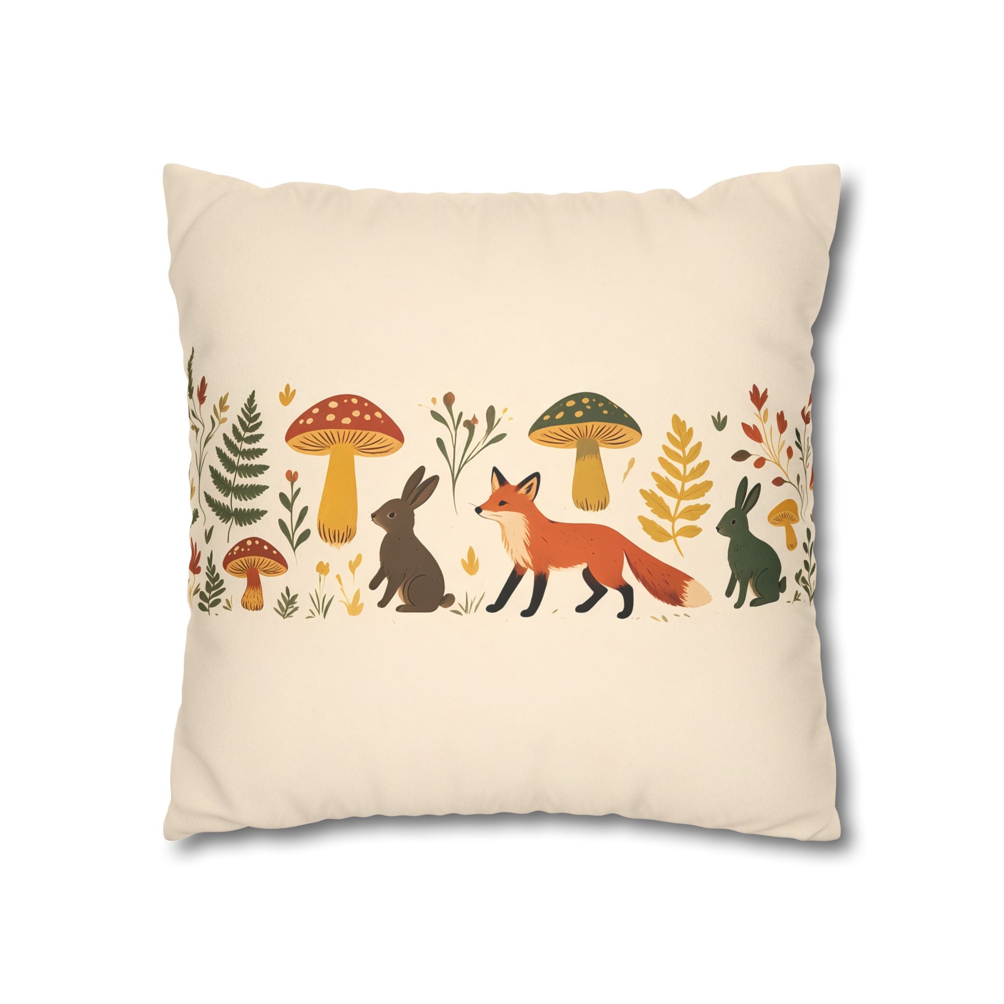 Woodland Animal Pillow Cover