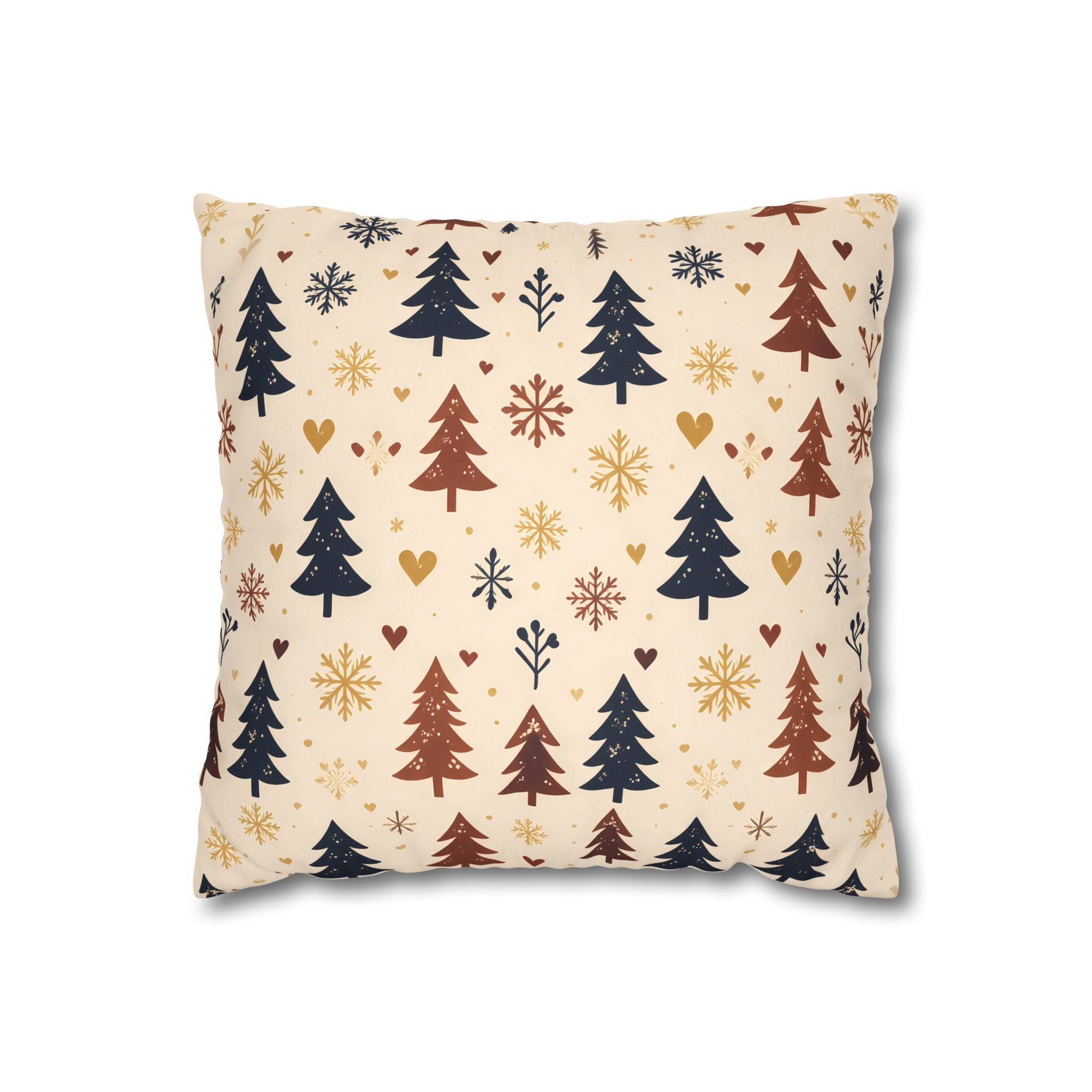 Folk Fir Tree Cushion Cover