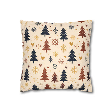 Folk Fir Tree Cushion Cover