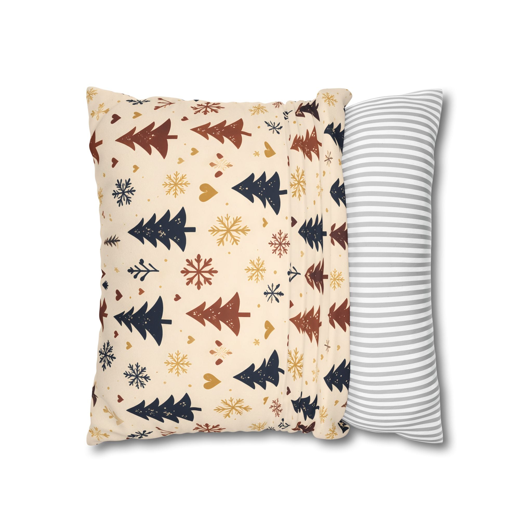 Folk Fir Tree Cushion Cover