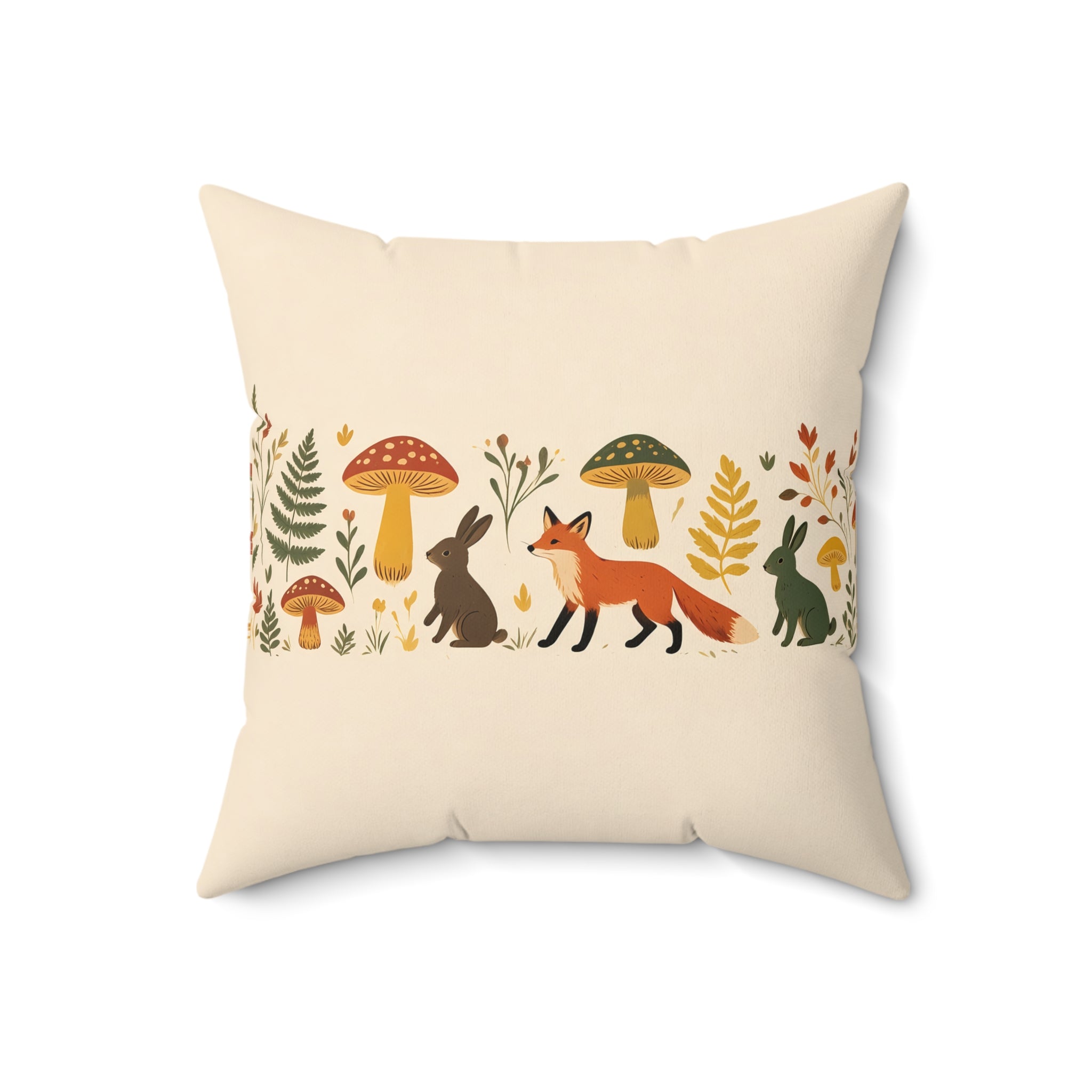 Woodland Animal Throw Pillow