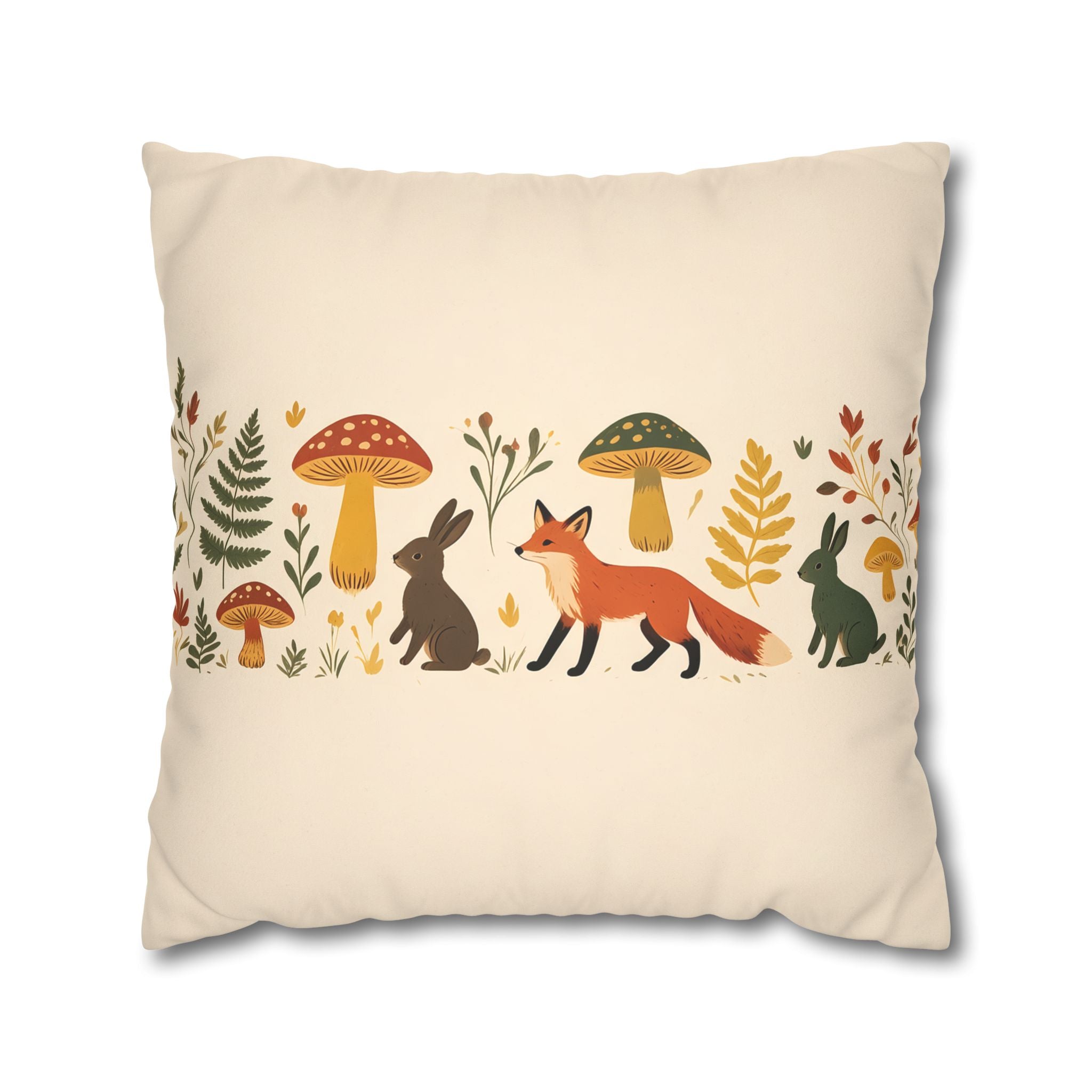 Woodland Animal Pillow Cover