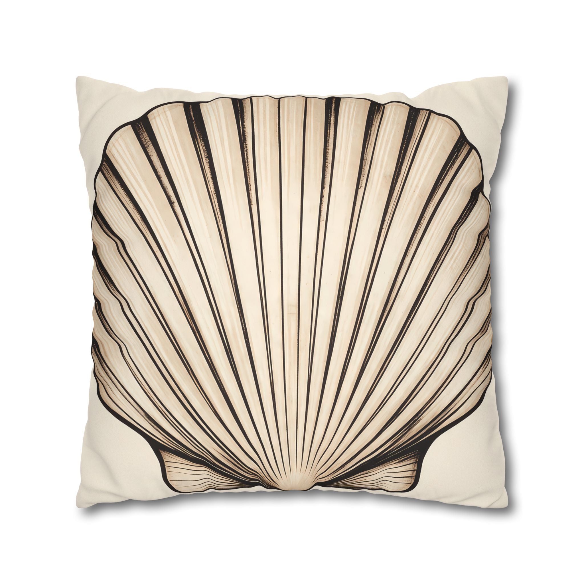 Sand Scallop Shell Cushion Cover
