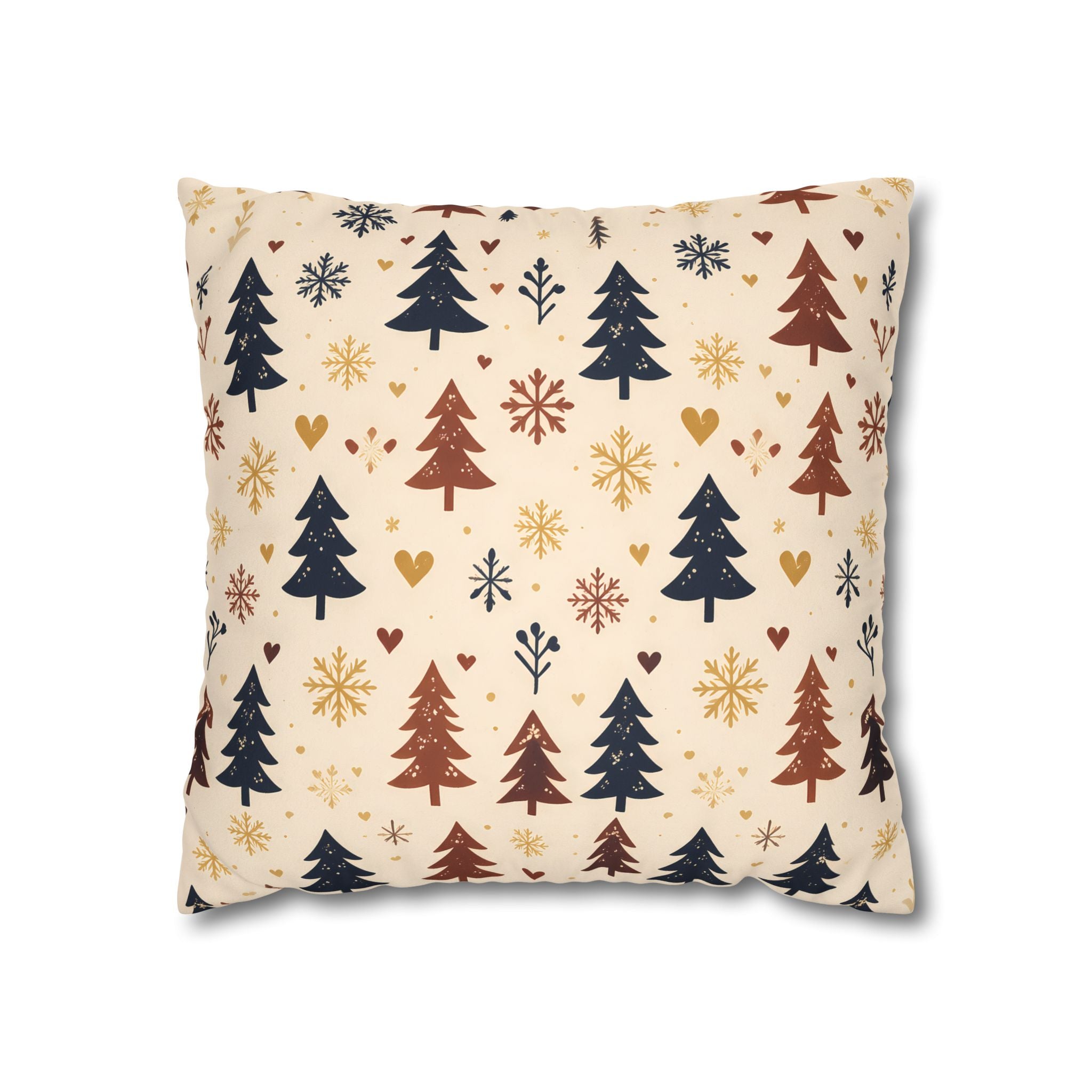 Folk Fir Tree Cushion Cover