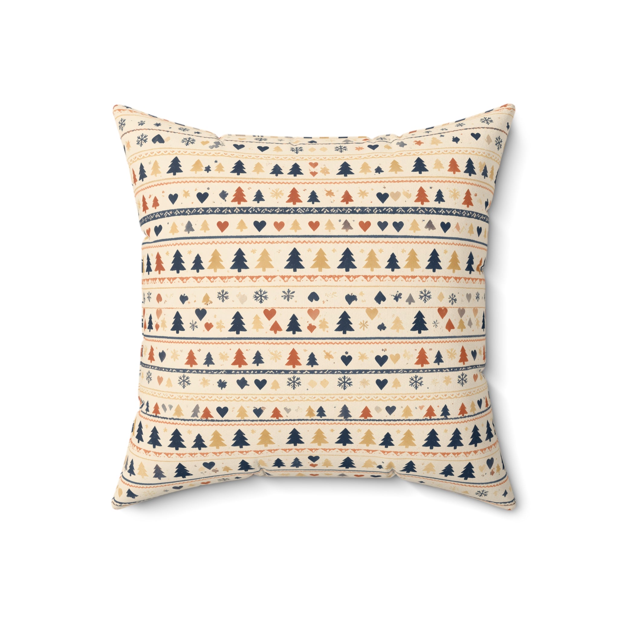 Nordic Folk Art Throw Pillow