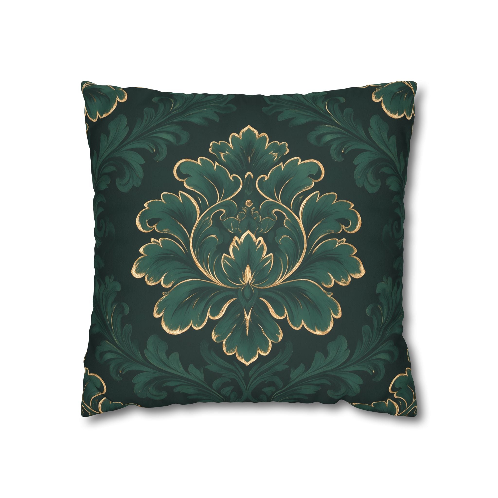 Emerald Damask Pillow Case