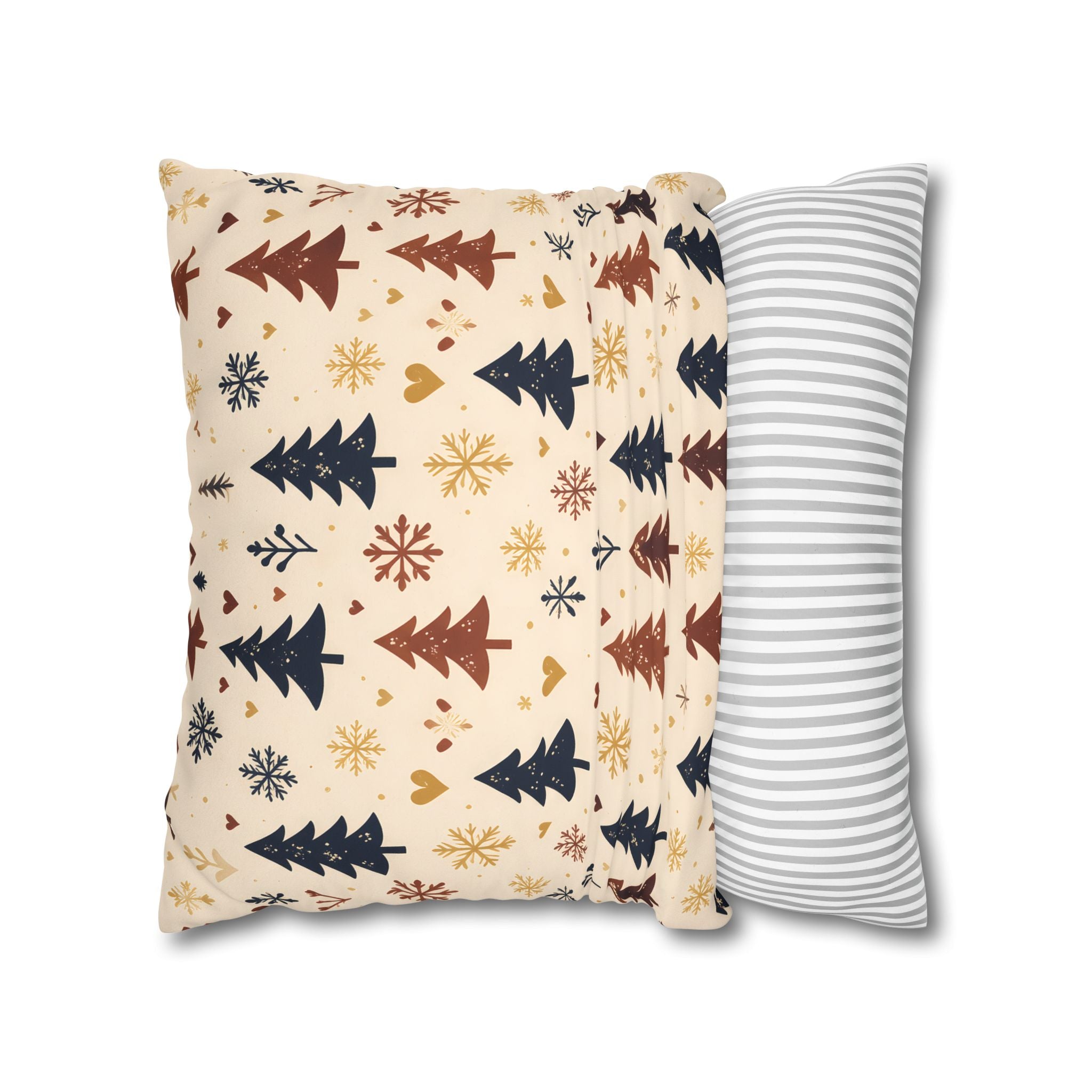 Folk Fir Tree Cushion Cover