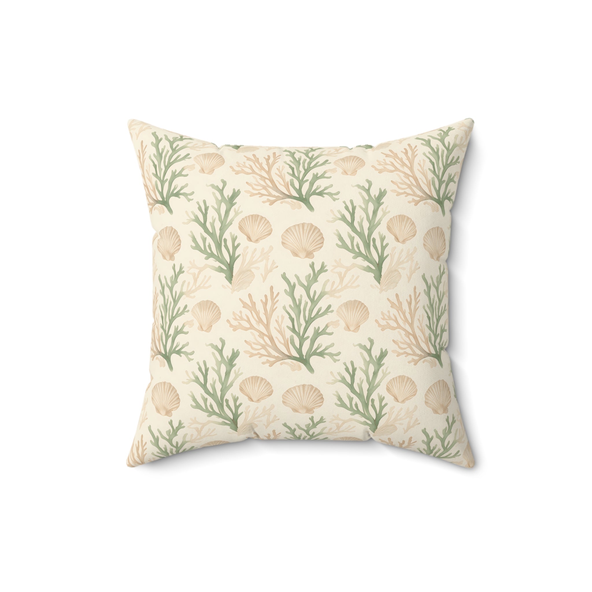 Marine Botanical Throw Pillow