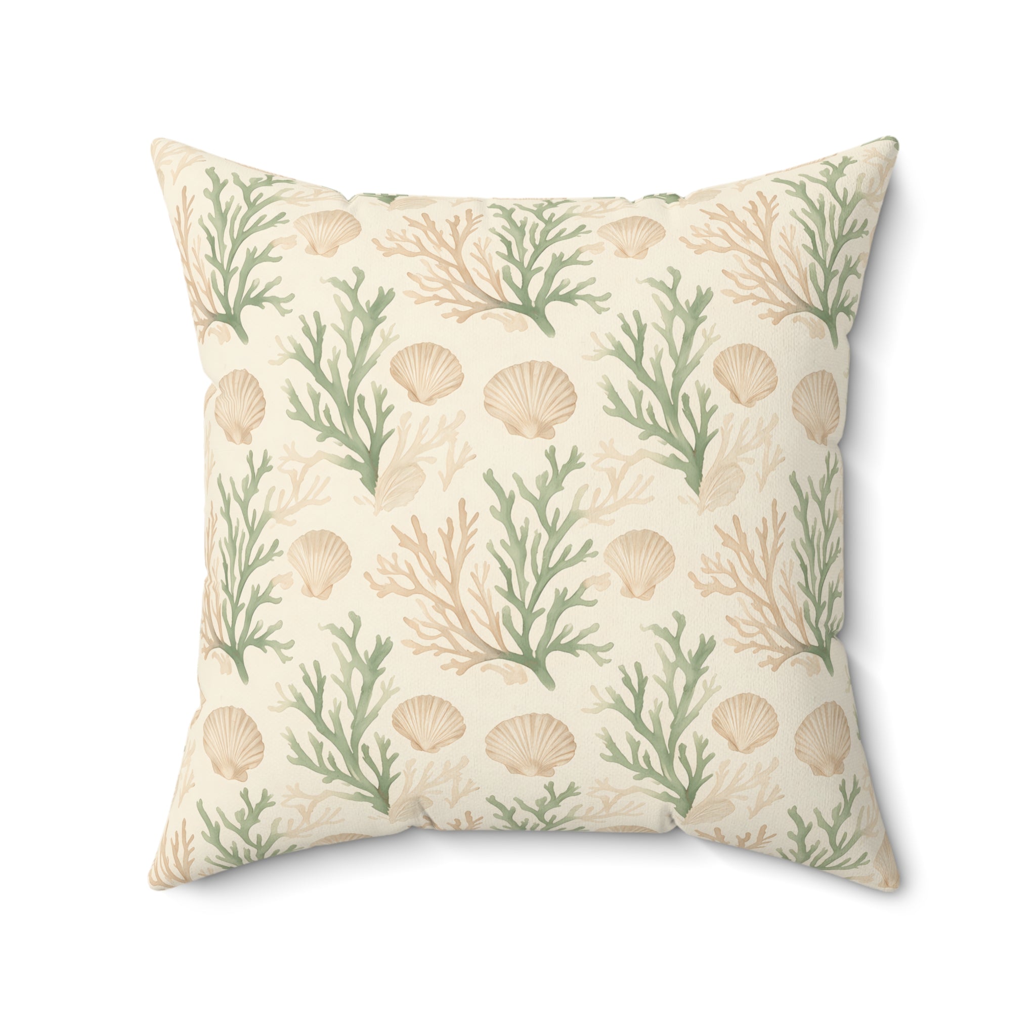 Marine Botanical Throw Pillow