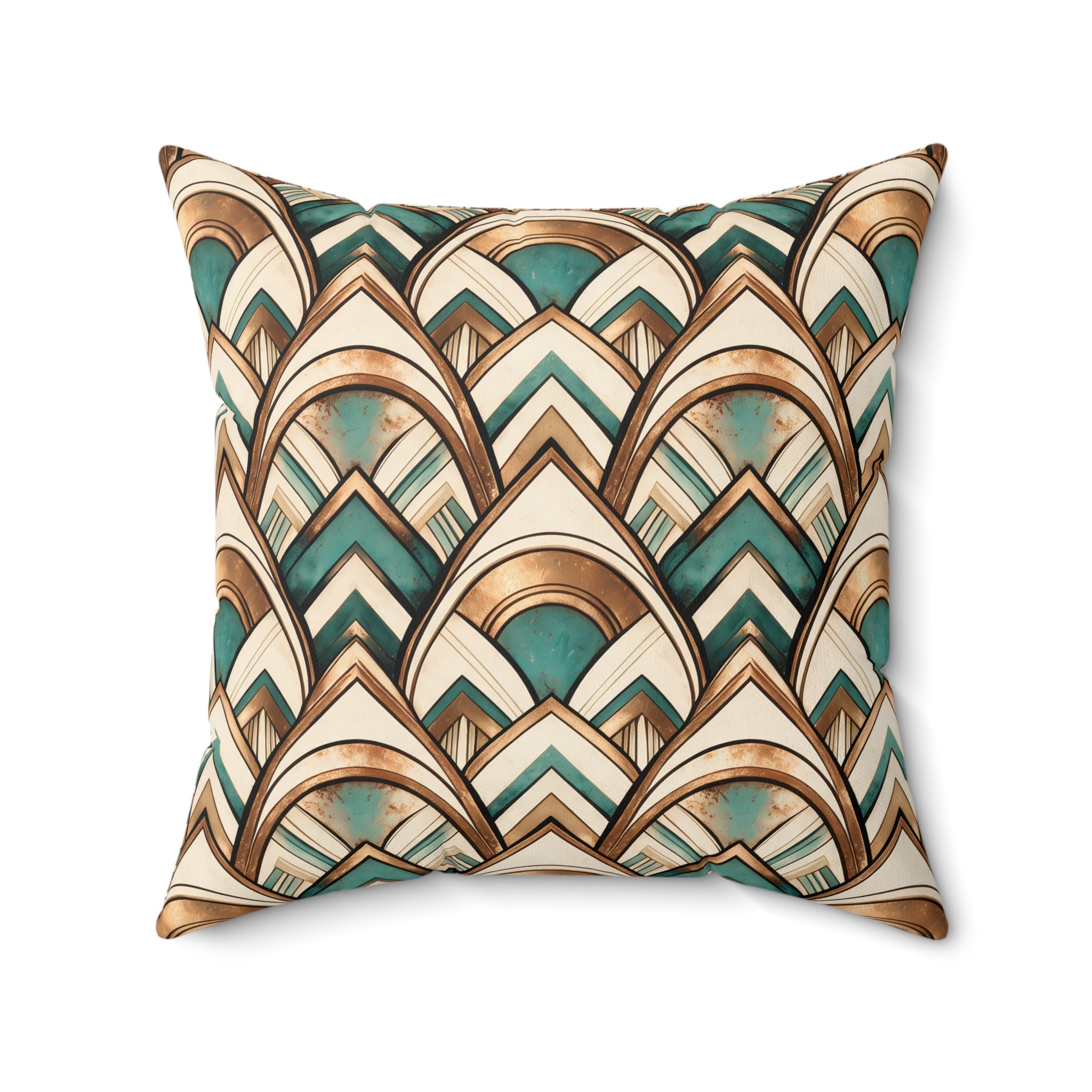 Geometric Art Deco Throw Pillow with Insert