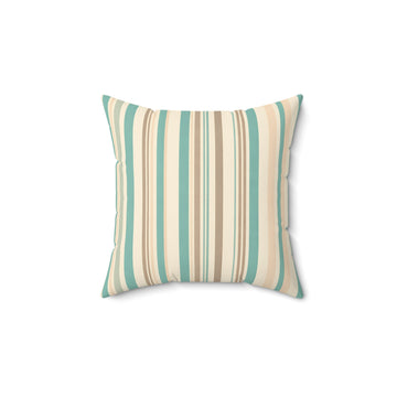Shoreline Patina Blue Striped Throw Pillow with Insert