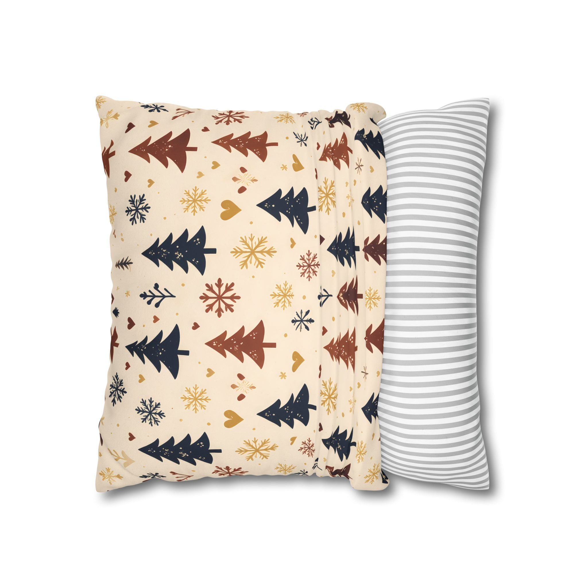 Folk Fir Tree Cushion Cover