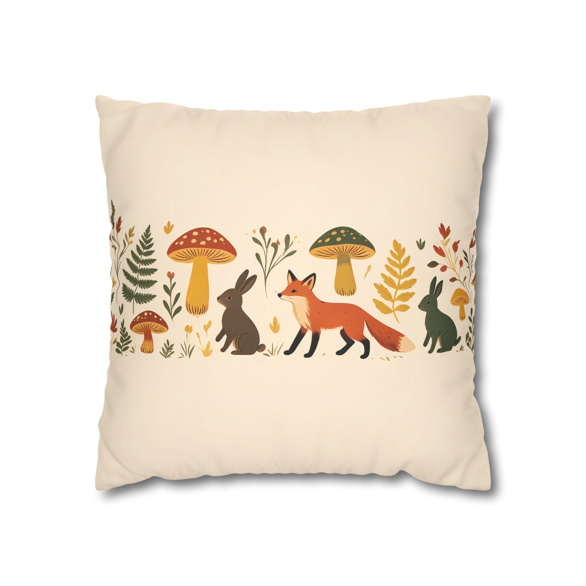 Woodland Animal Pillow Cover