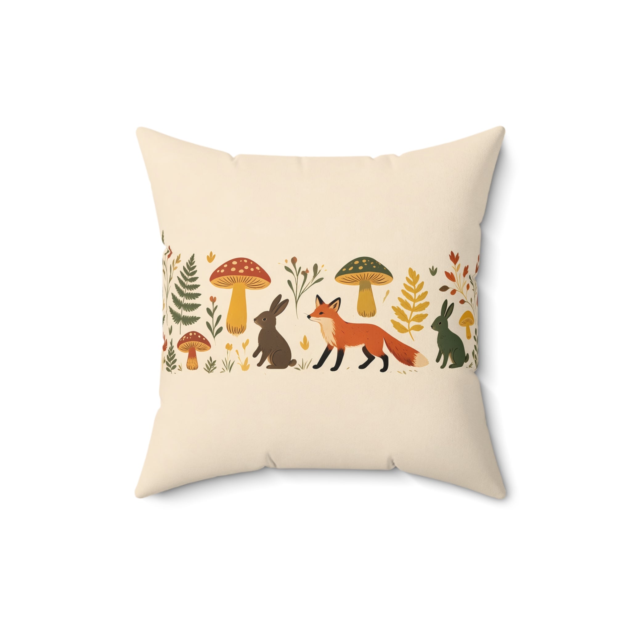 Woodland Animal Throw Pillow
