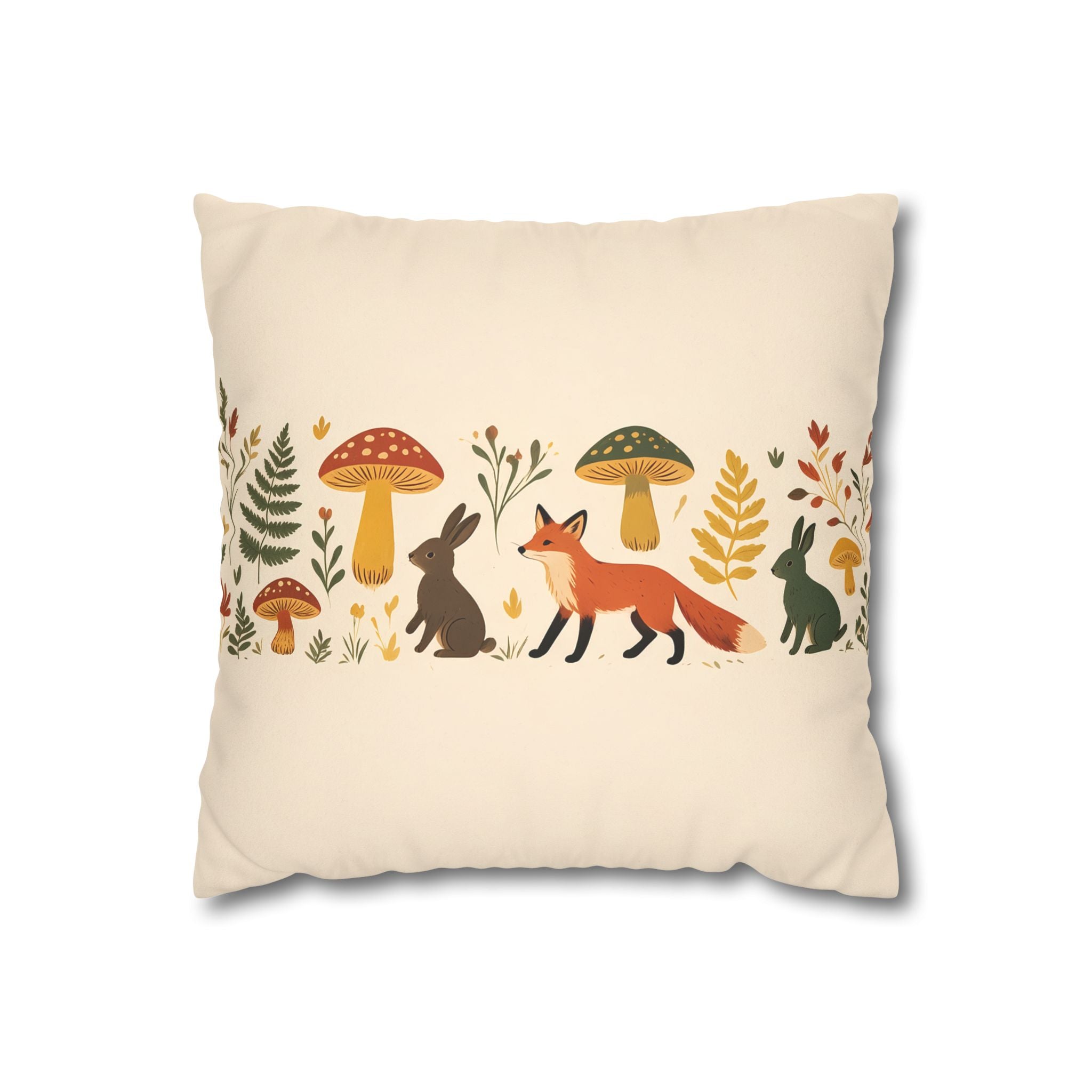 Woodland Animal Pillow Cover