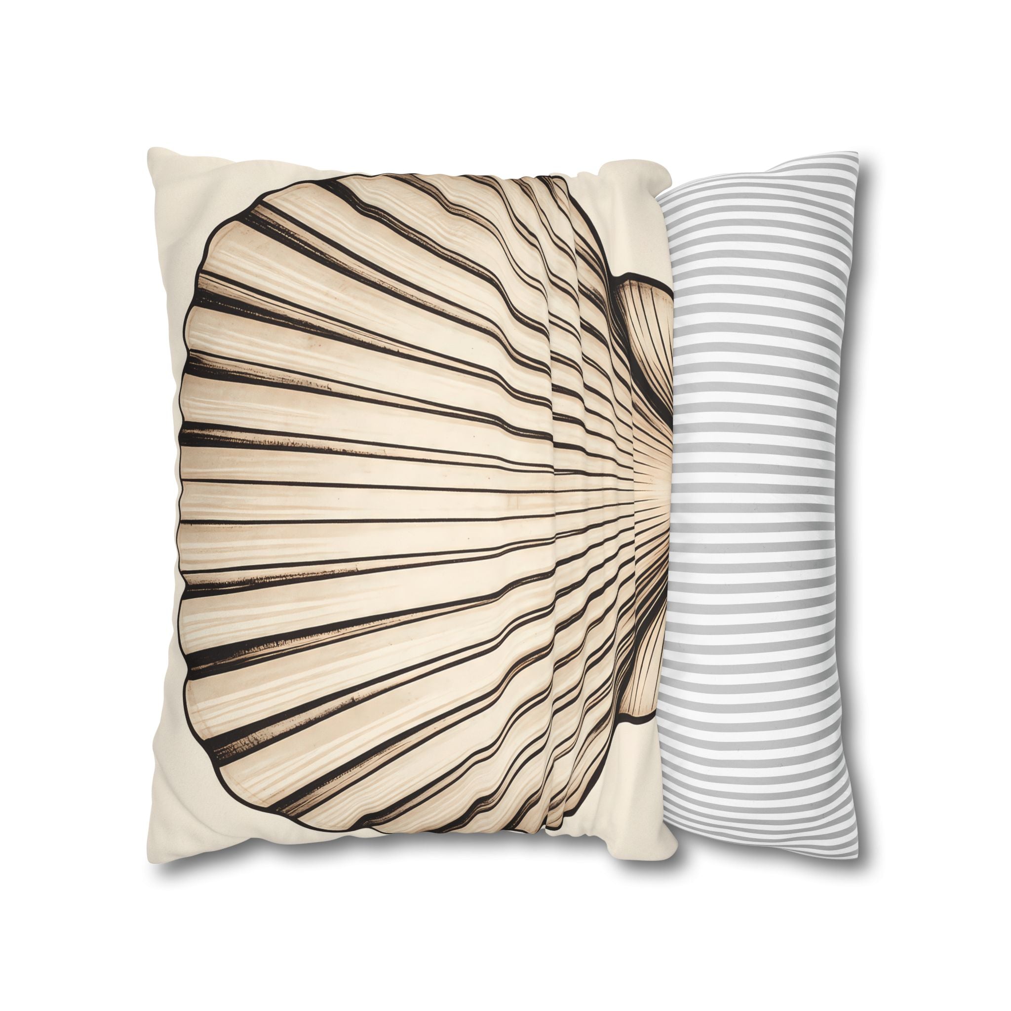 Sand Scallop Shell Cushion Cover