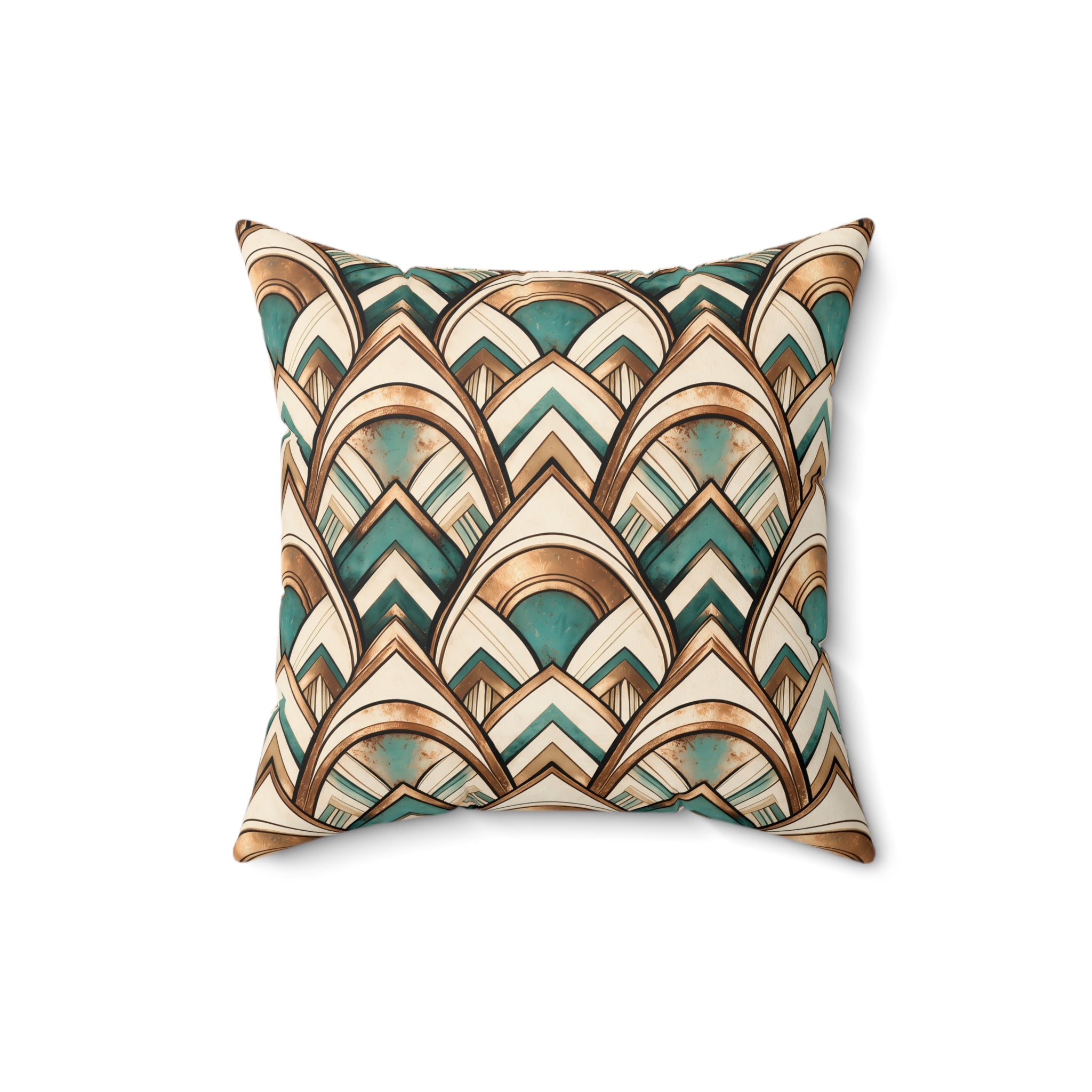 Geometric Art Deco Throw Pillow with Insert
