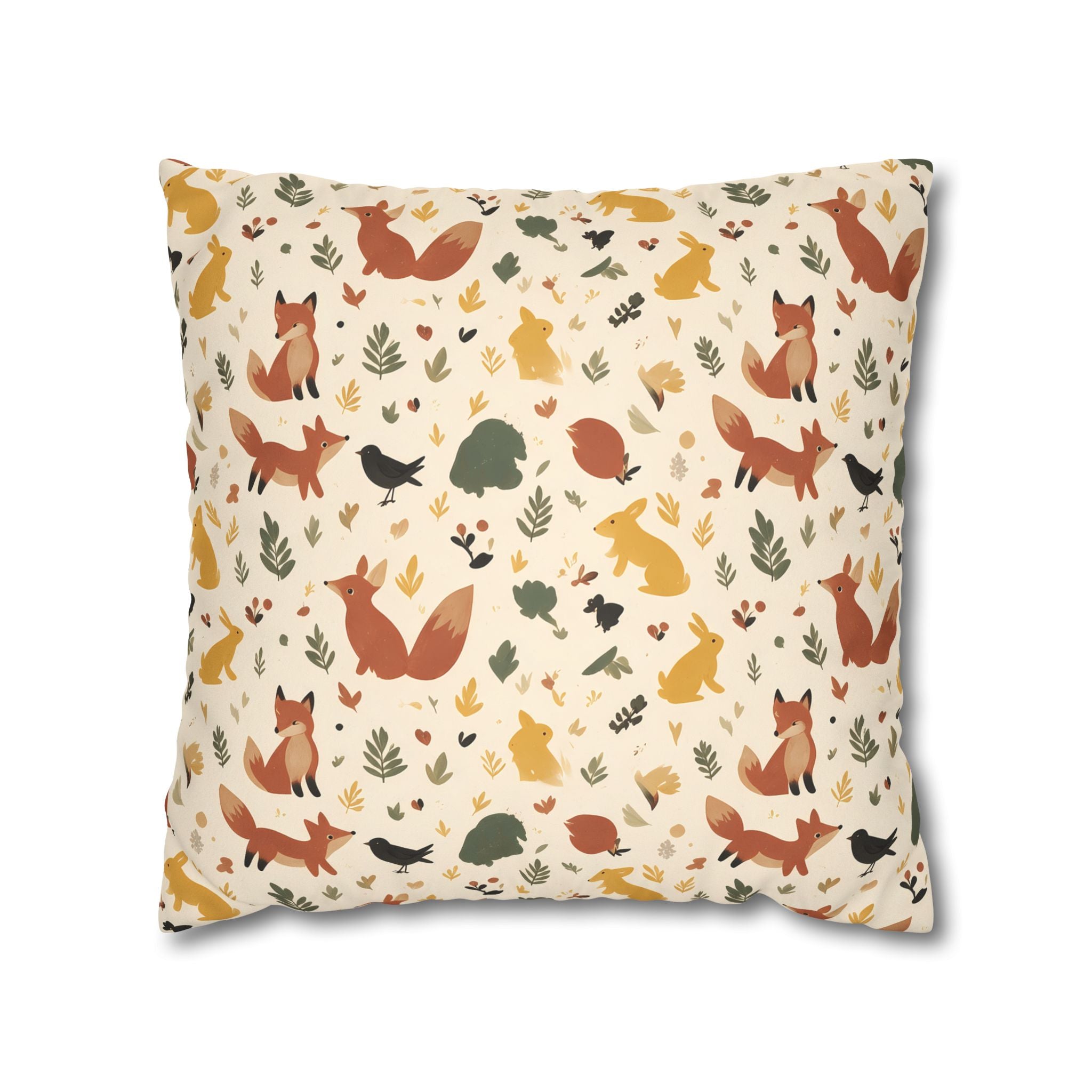 Woodland Fox & Hare Cushion Cover