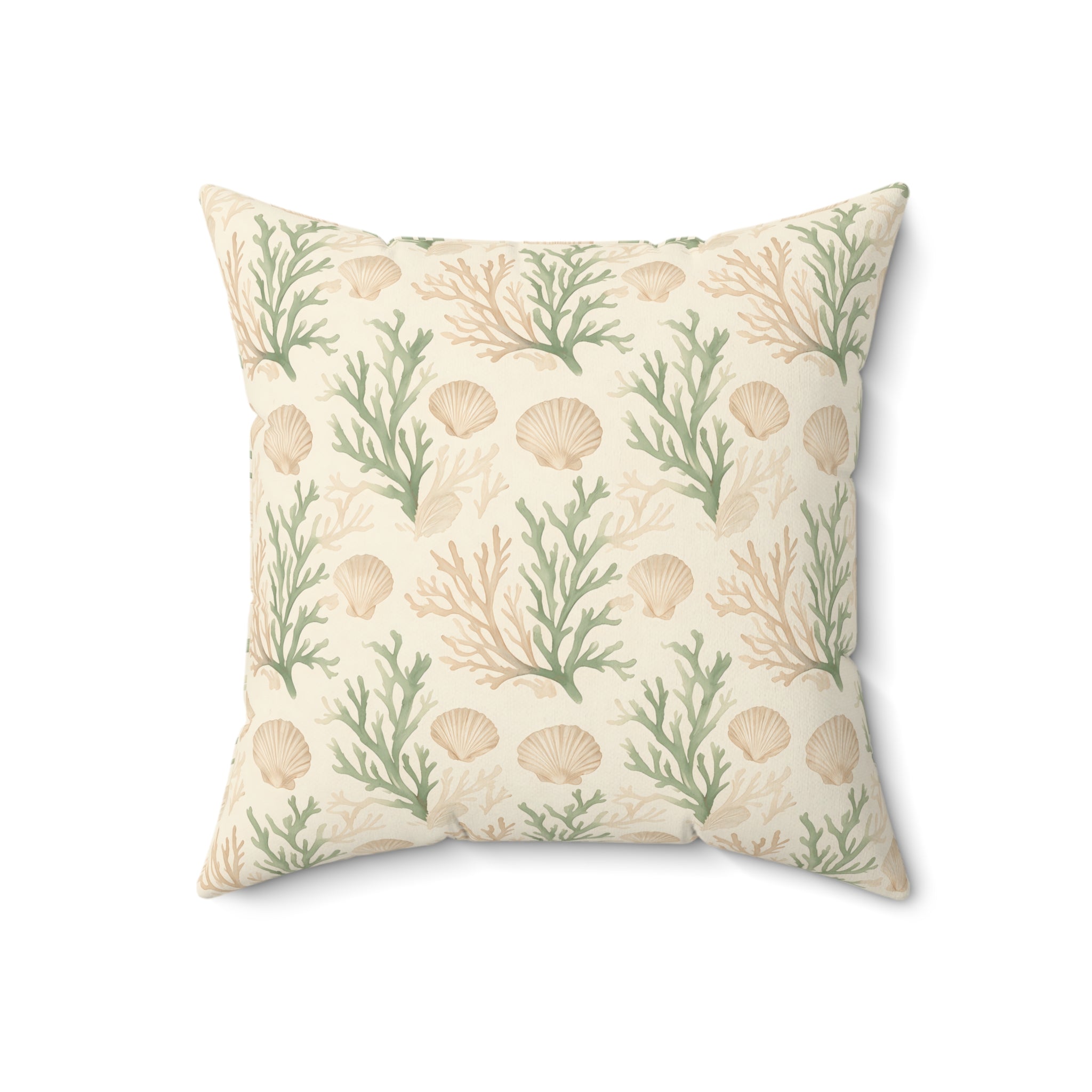 Marine Botanical Throw Pillow