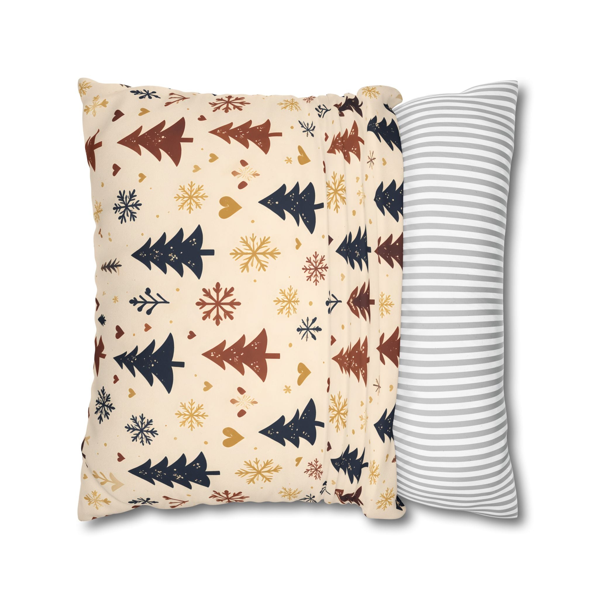 Folk Fir Tree Cushion Cover