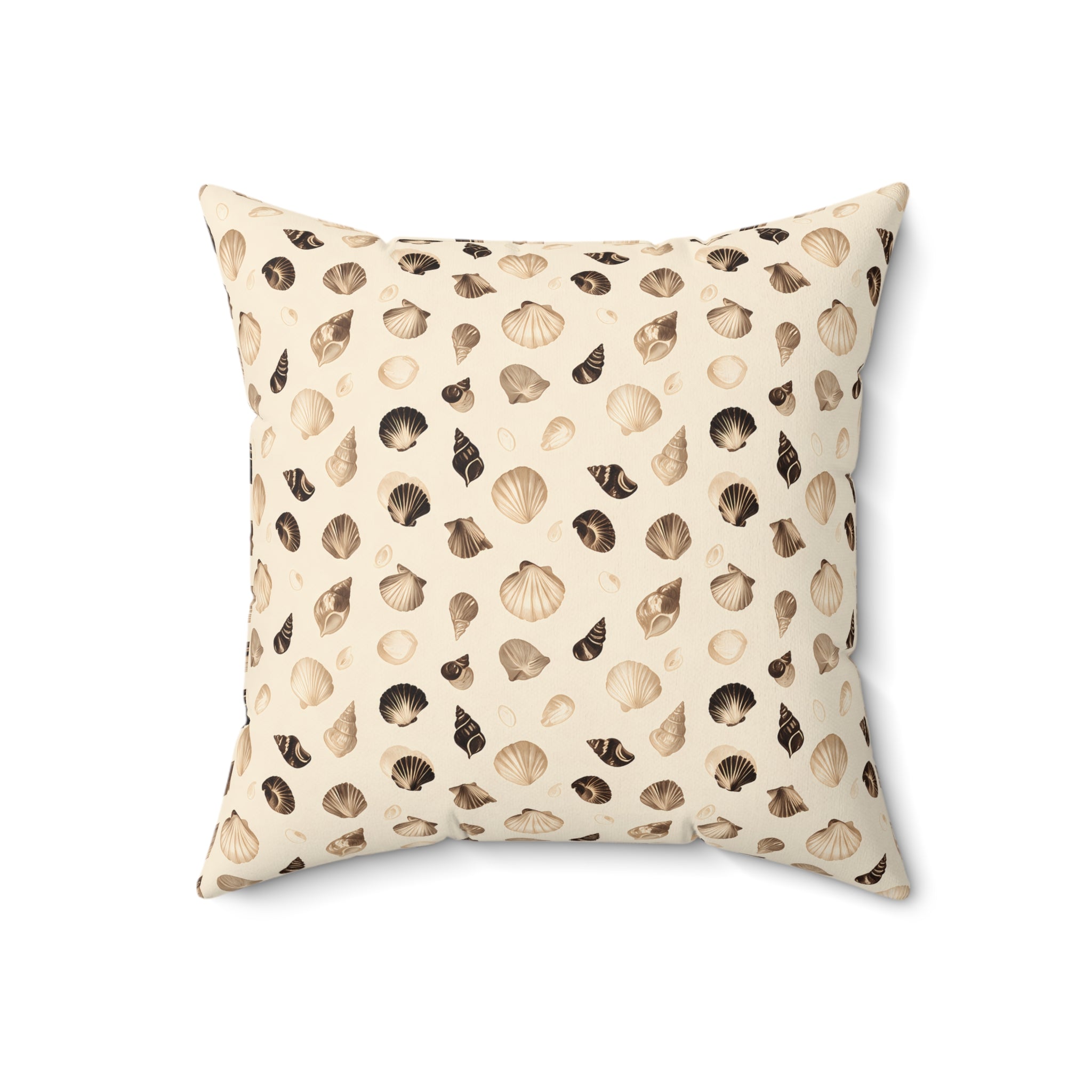Seashell Motif Throw Pillow with Insert