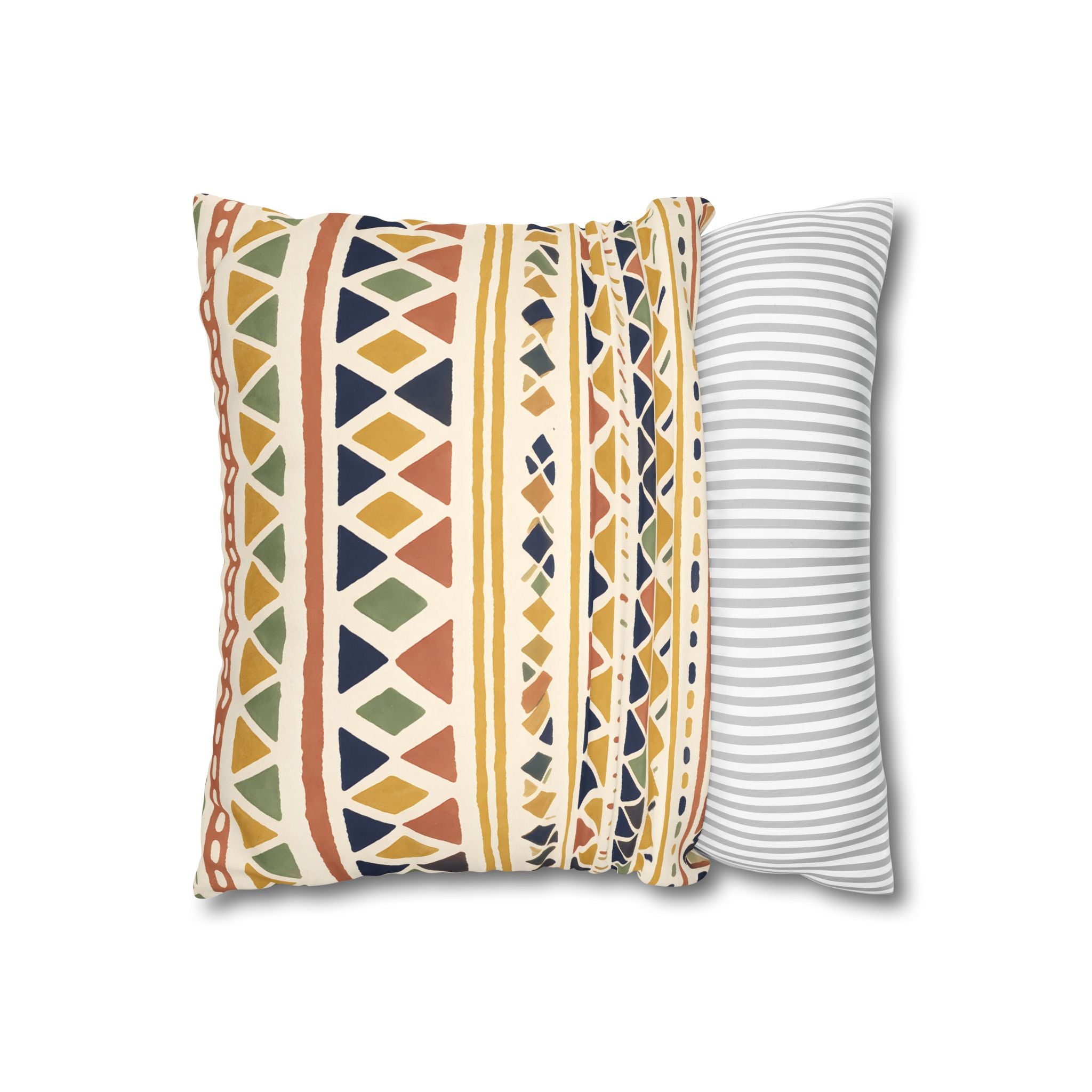 Ochre Mudcloth Pattern Cushion Cover
