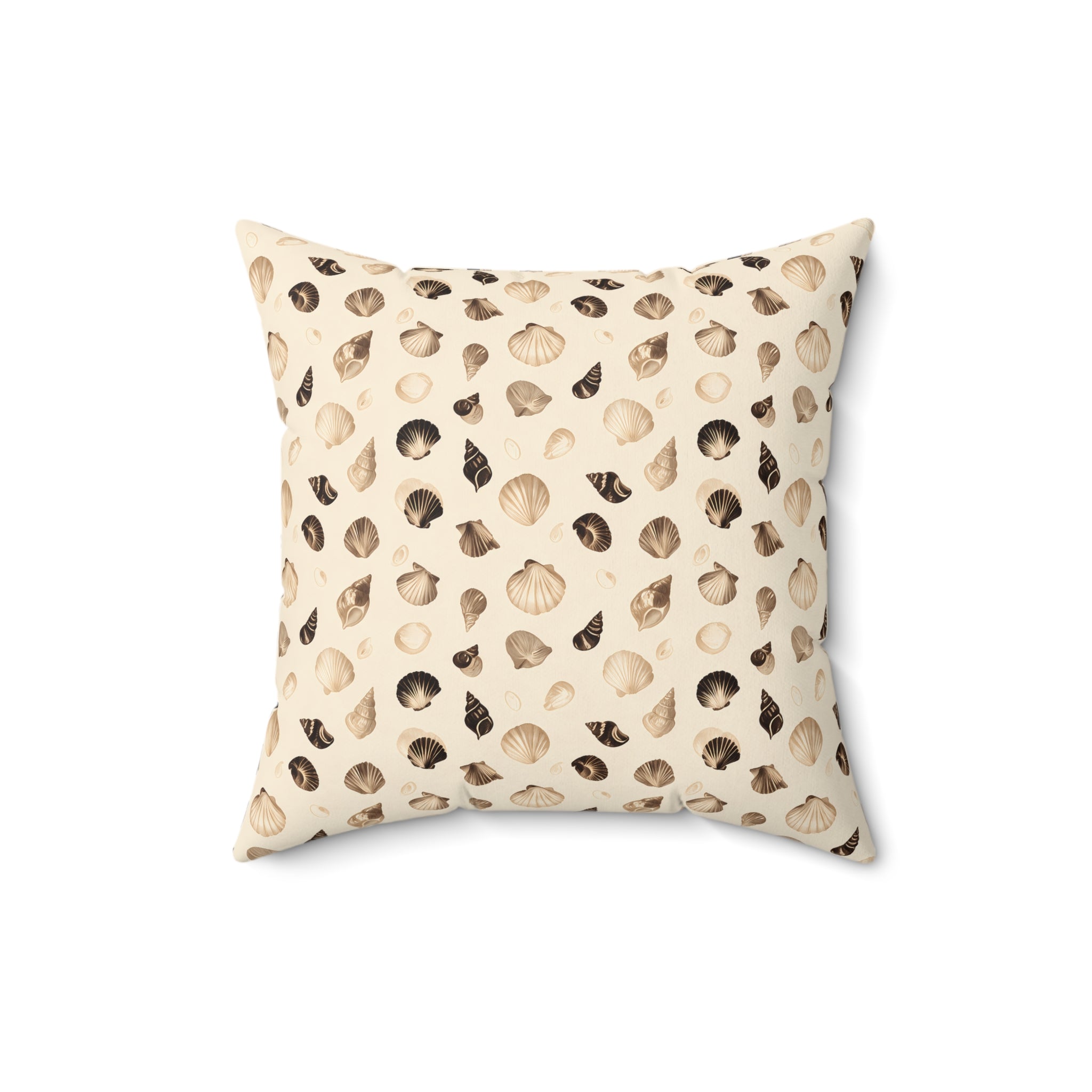 Seashell Motif Throw Pillow with Insert