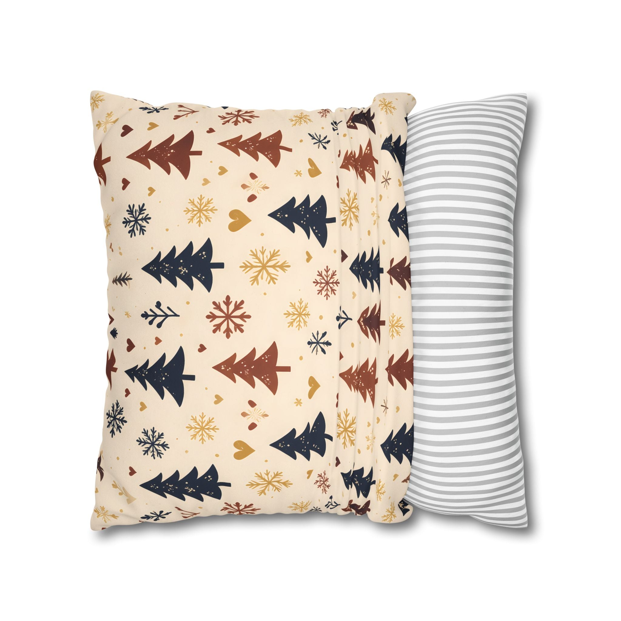 Folk Fir Tree Cushion Cover