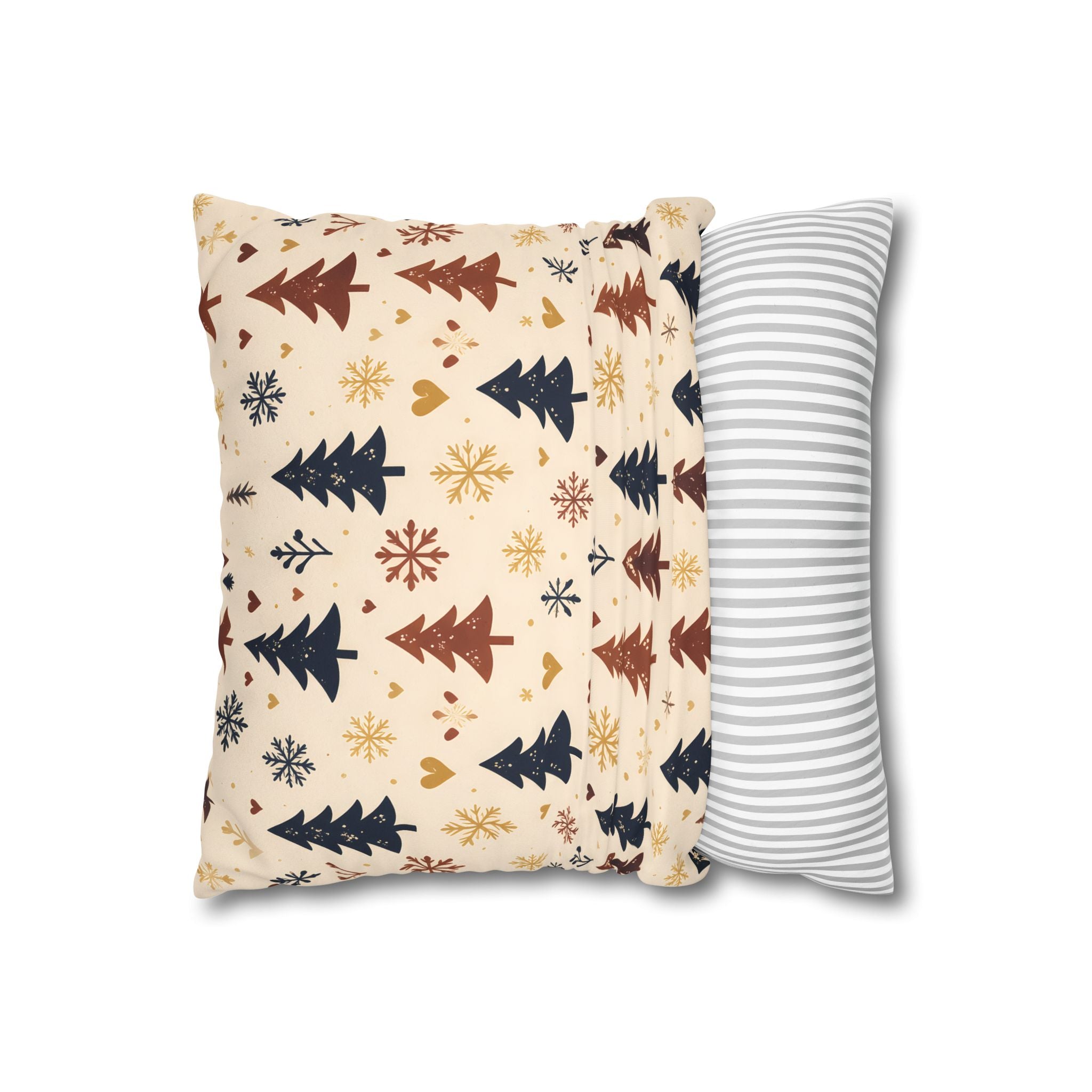 Folk Fir Tree Cushion Cover