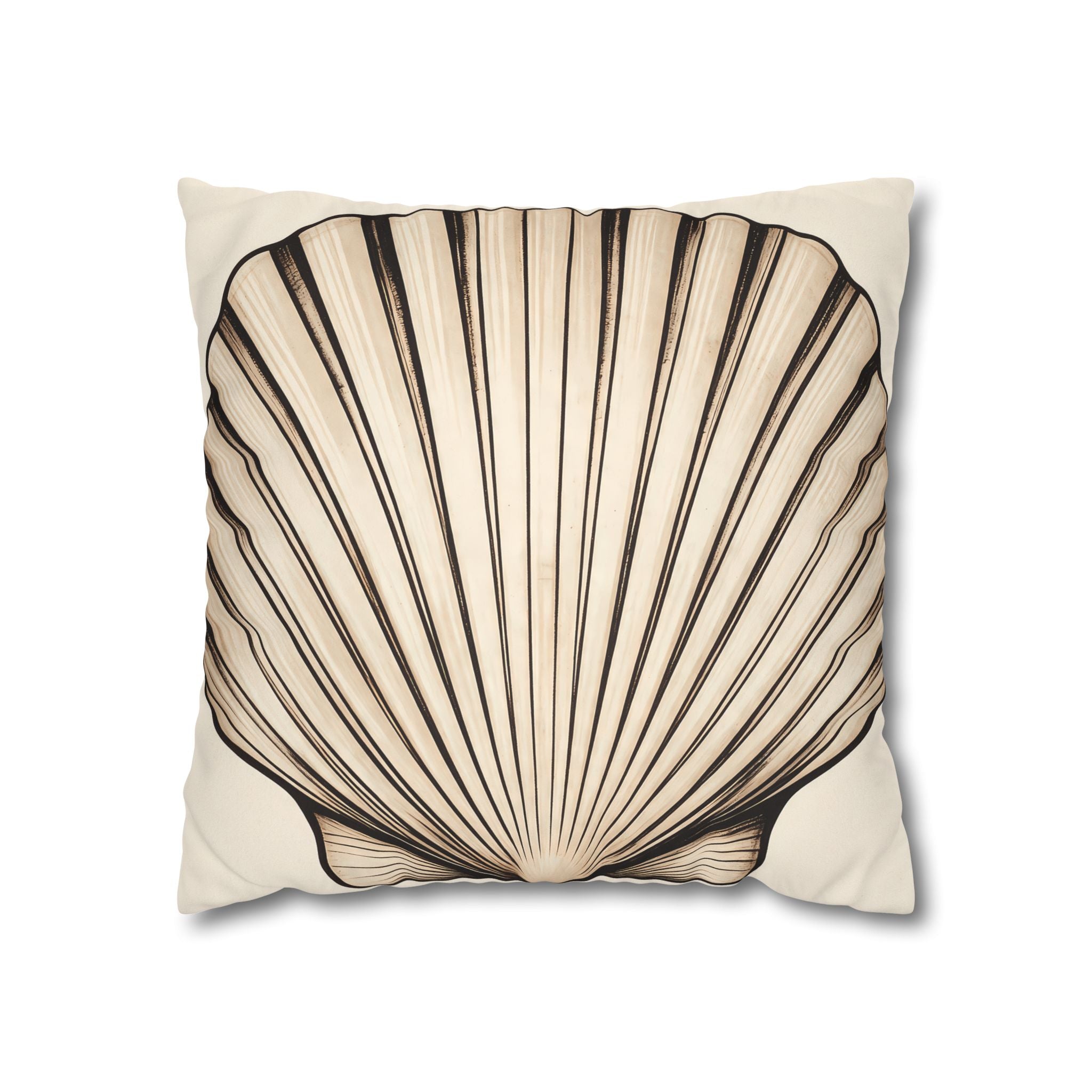 Sand Scallop Shell Cushion Cover