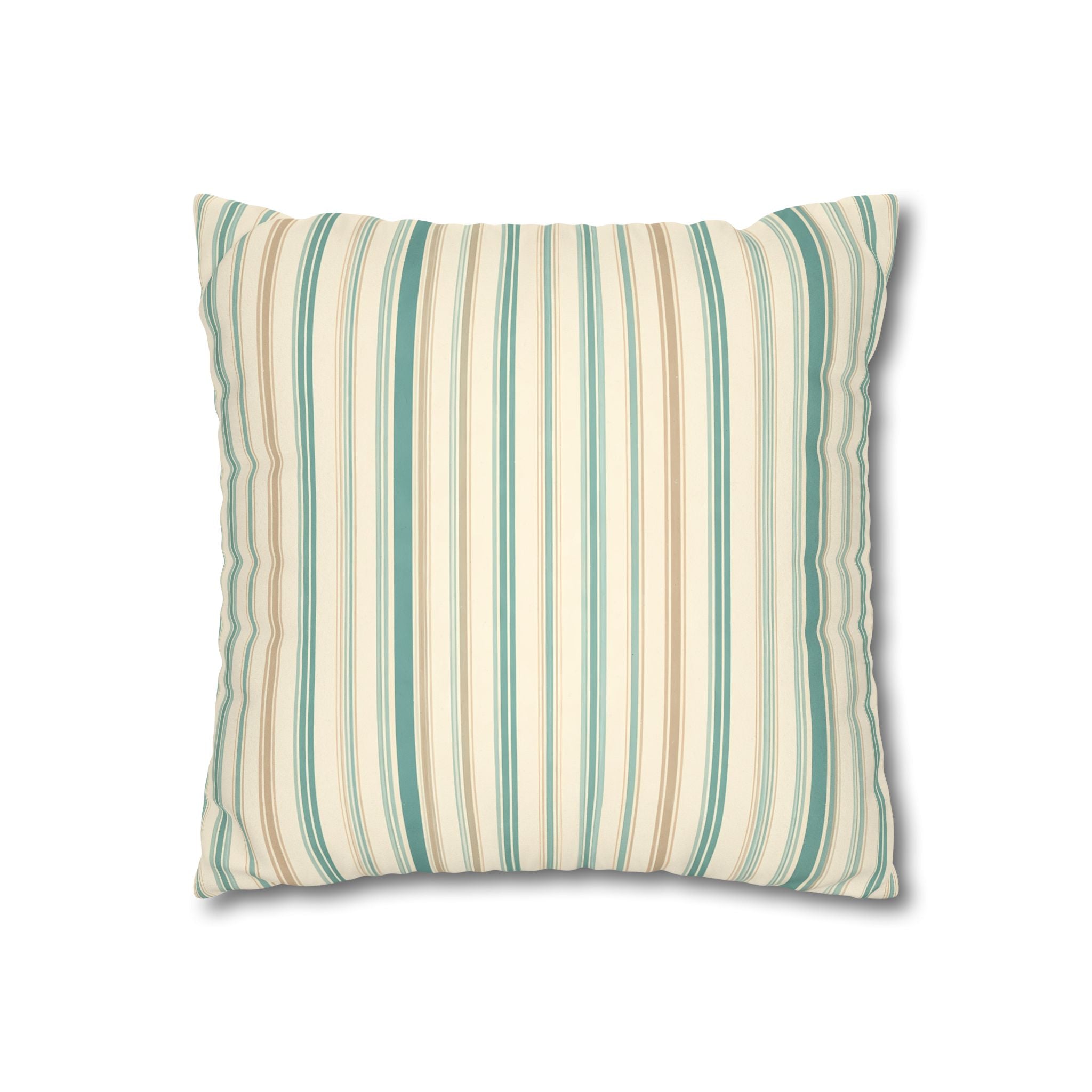 Sea Mist Blue Ticking Stripe Cushion