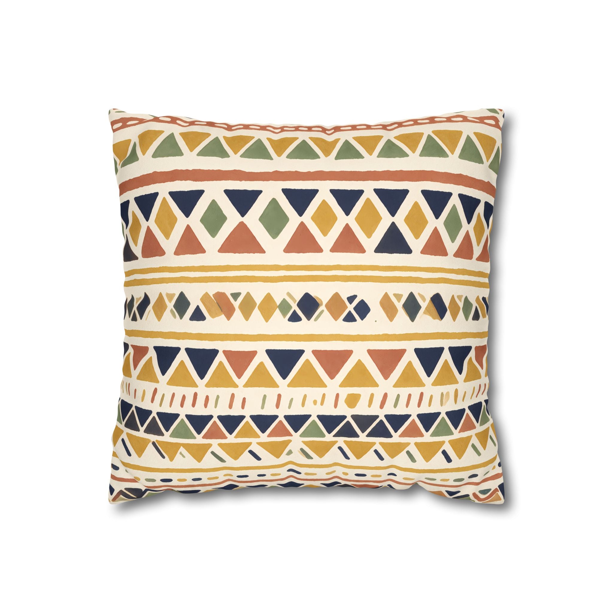 Ochre Mudcloth Pattern Cushion Cover