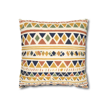 Ochre Mudcloth Pattern Cushion Cover