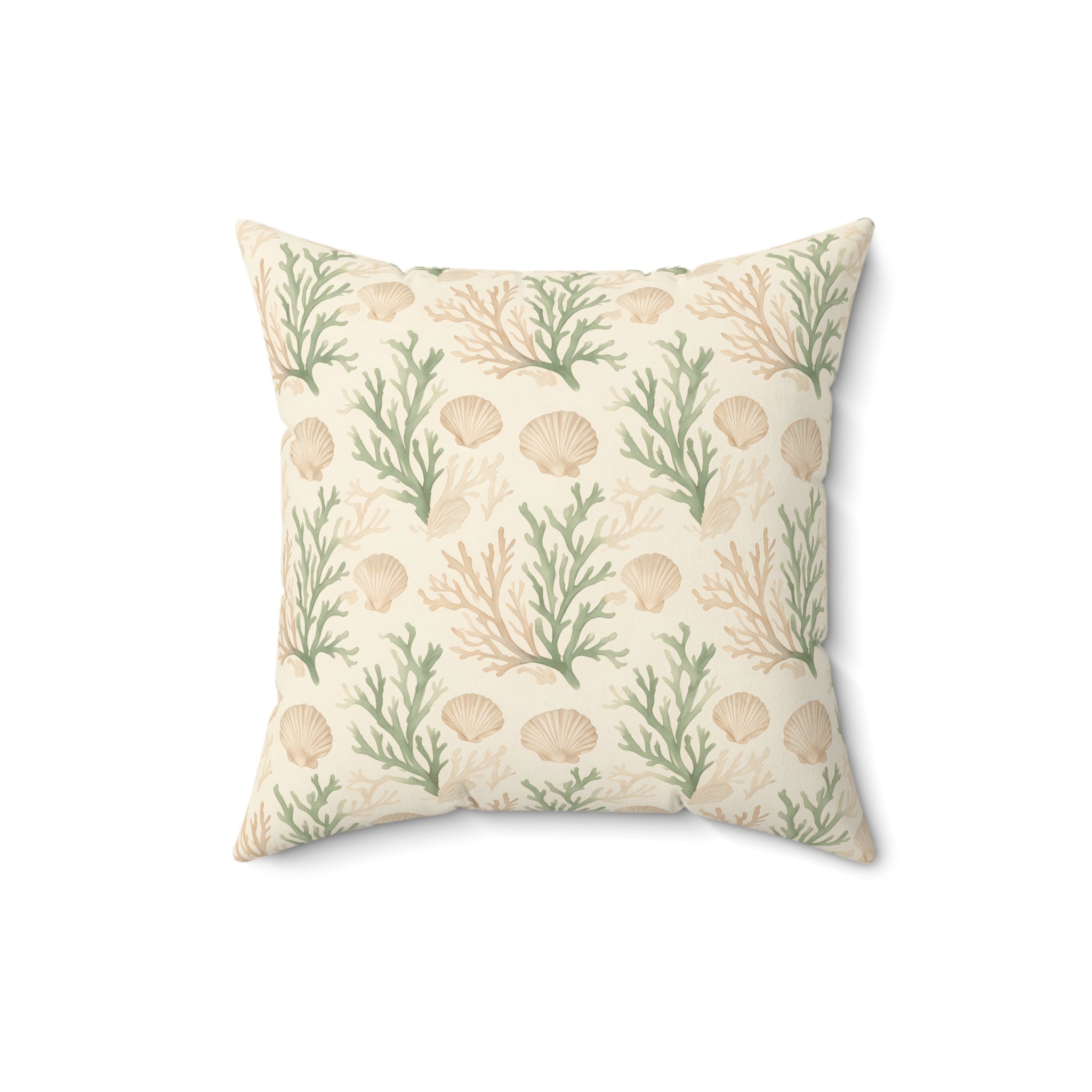 Marine Botanical Throw Pillow