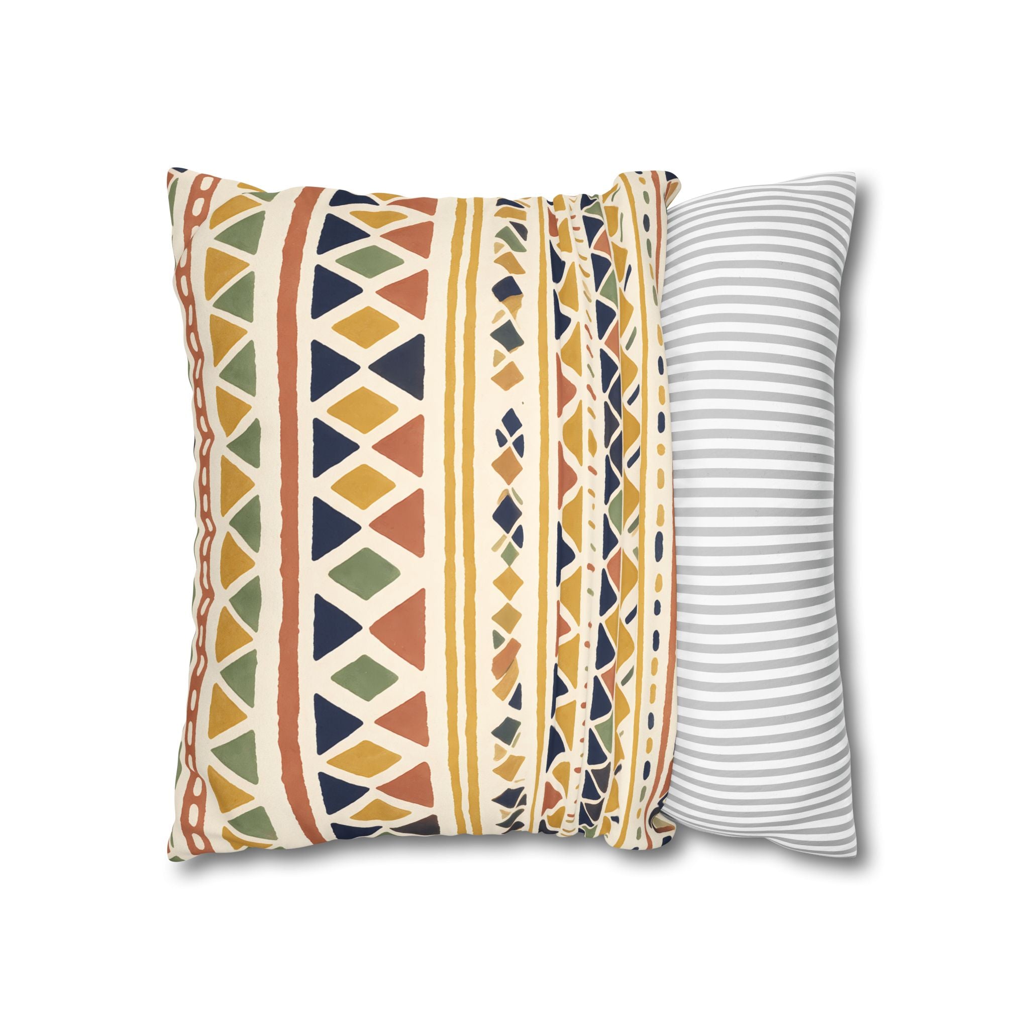 Ochre Mudcloth Pattern Cushion Cover