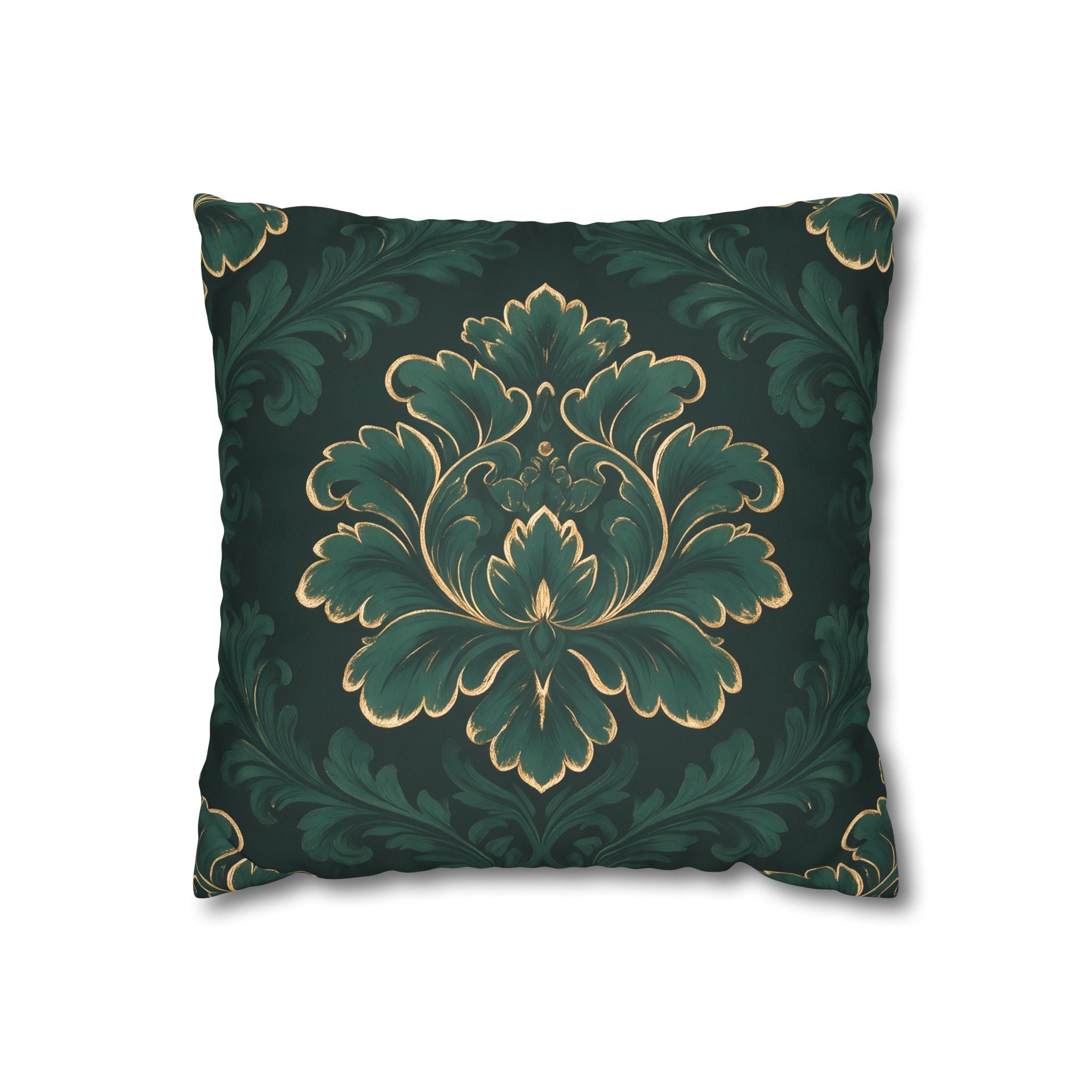 Emerald Damask Pillow Case
